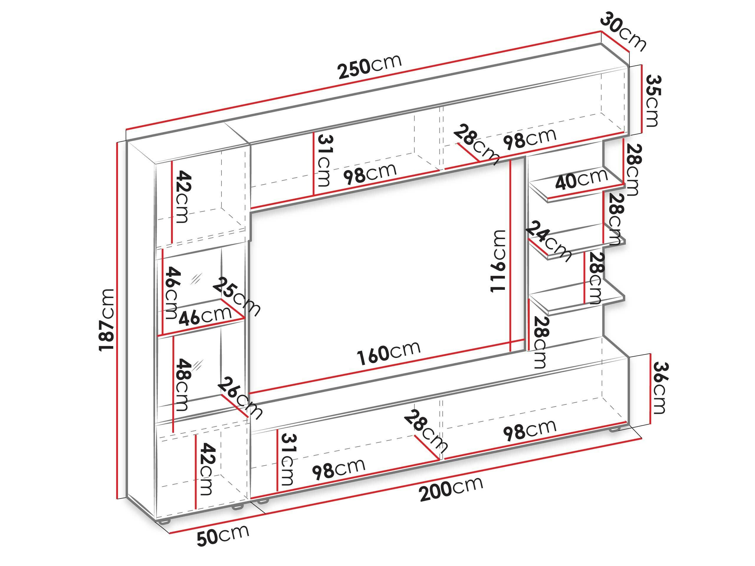 Conjunto para sala de estar Comfivo Animus (Caxemira + Carvalho)