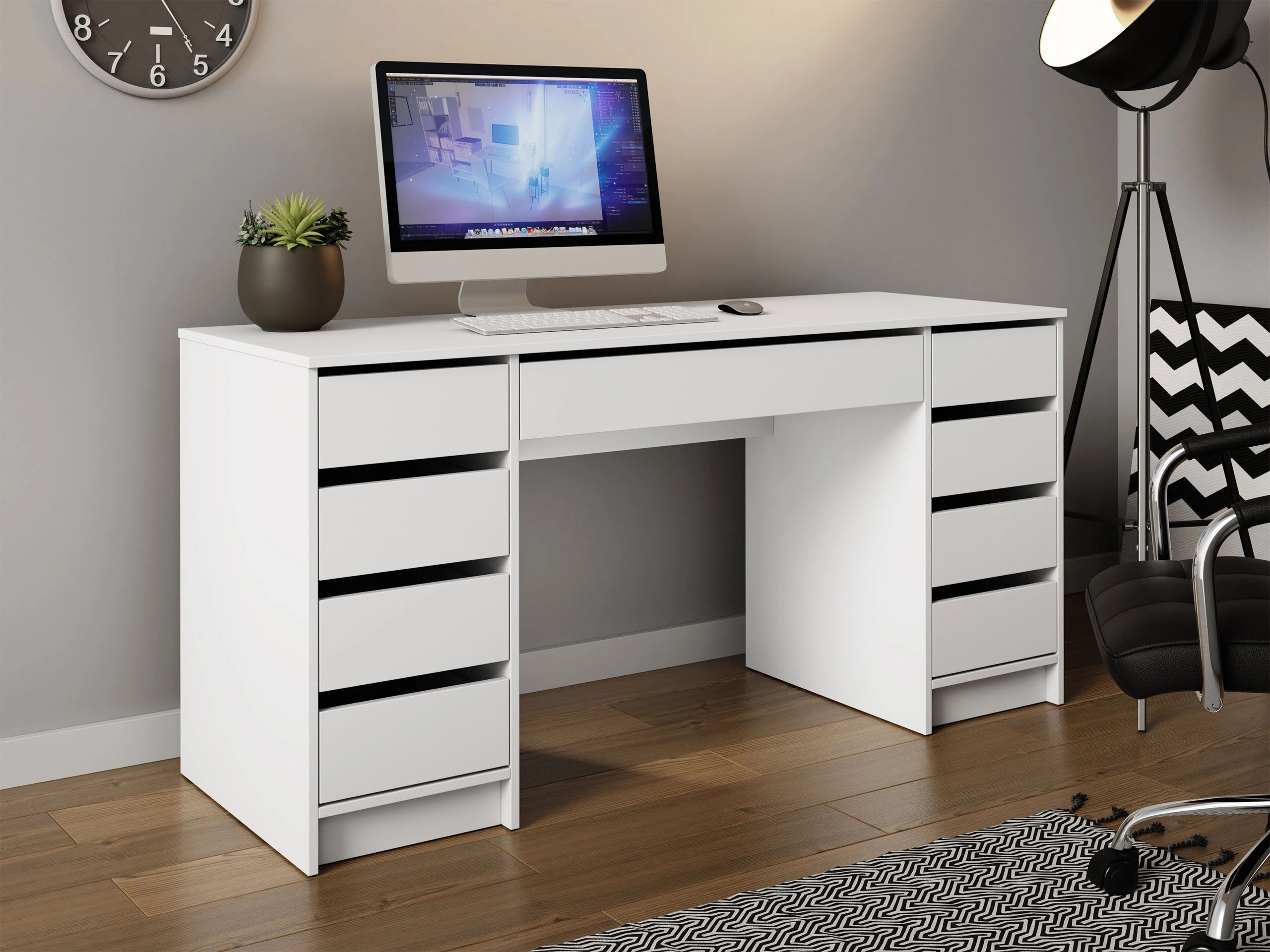 Mesa de escritório Comfivo Terros II (Branco)