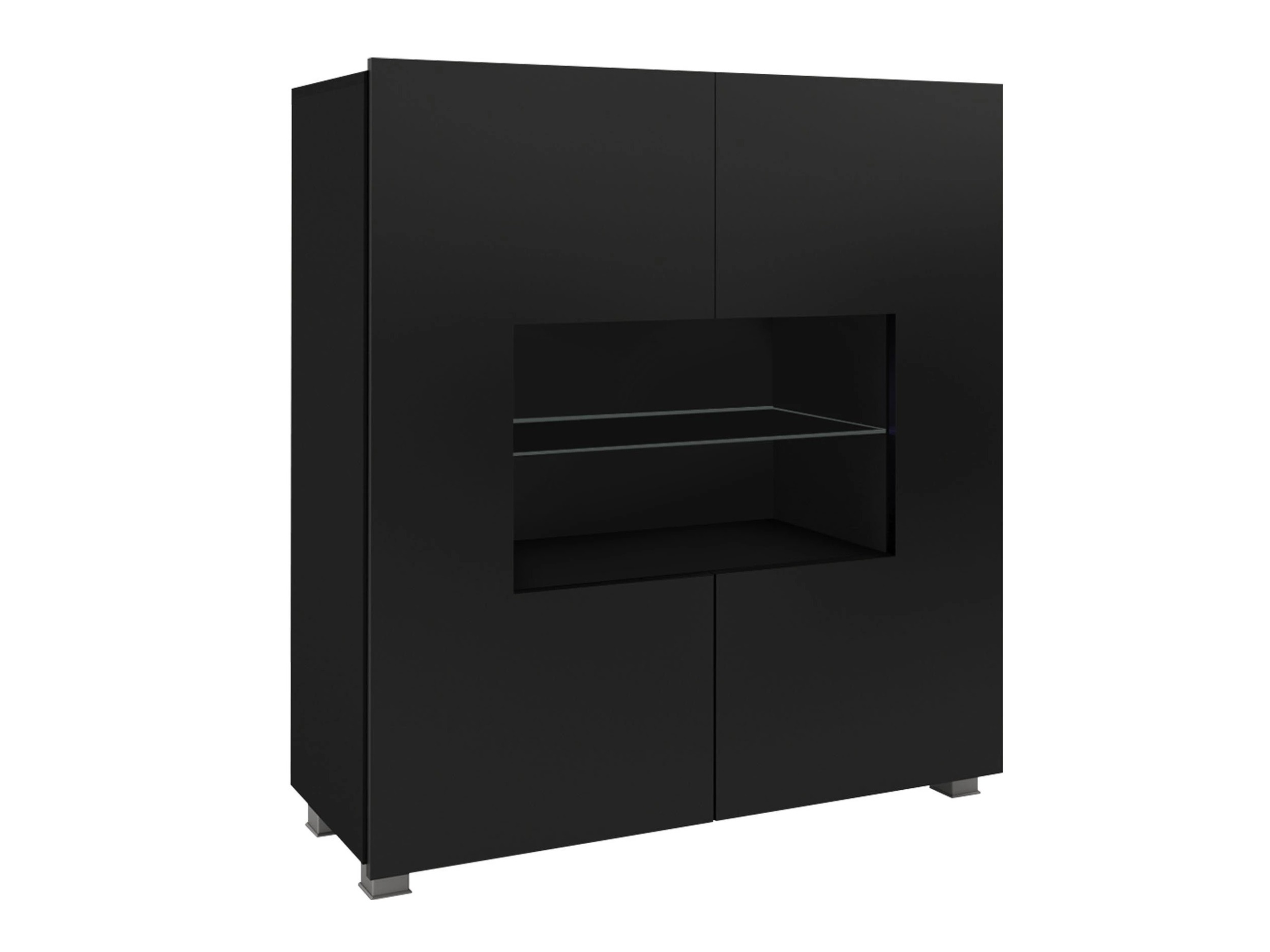 Aparador Remus (Preto + Preto brilhante)