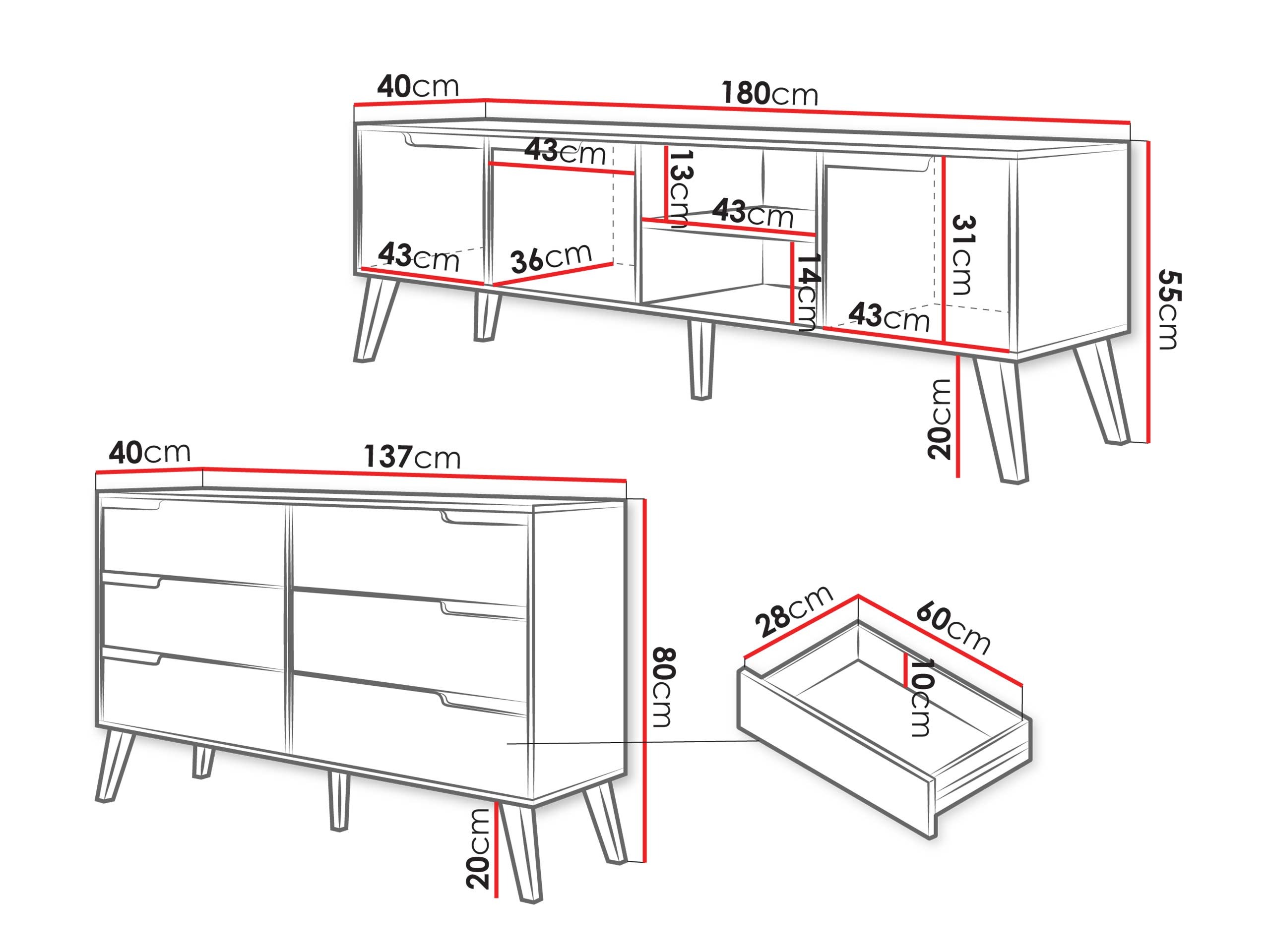 Conjunto para sala de estar Otis I (Caxemira)