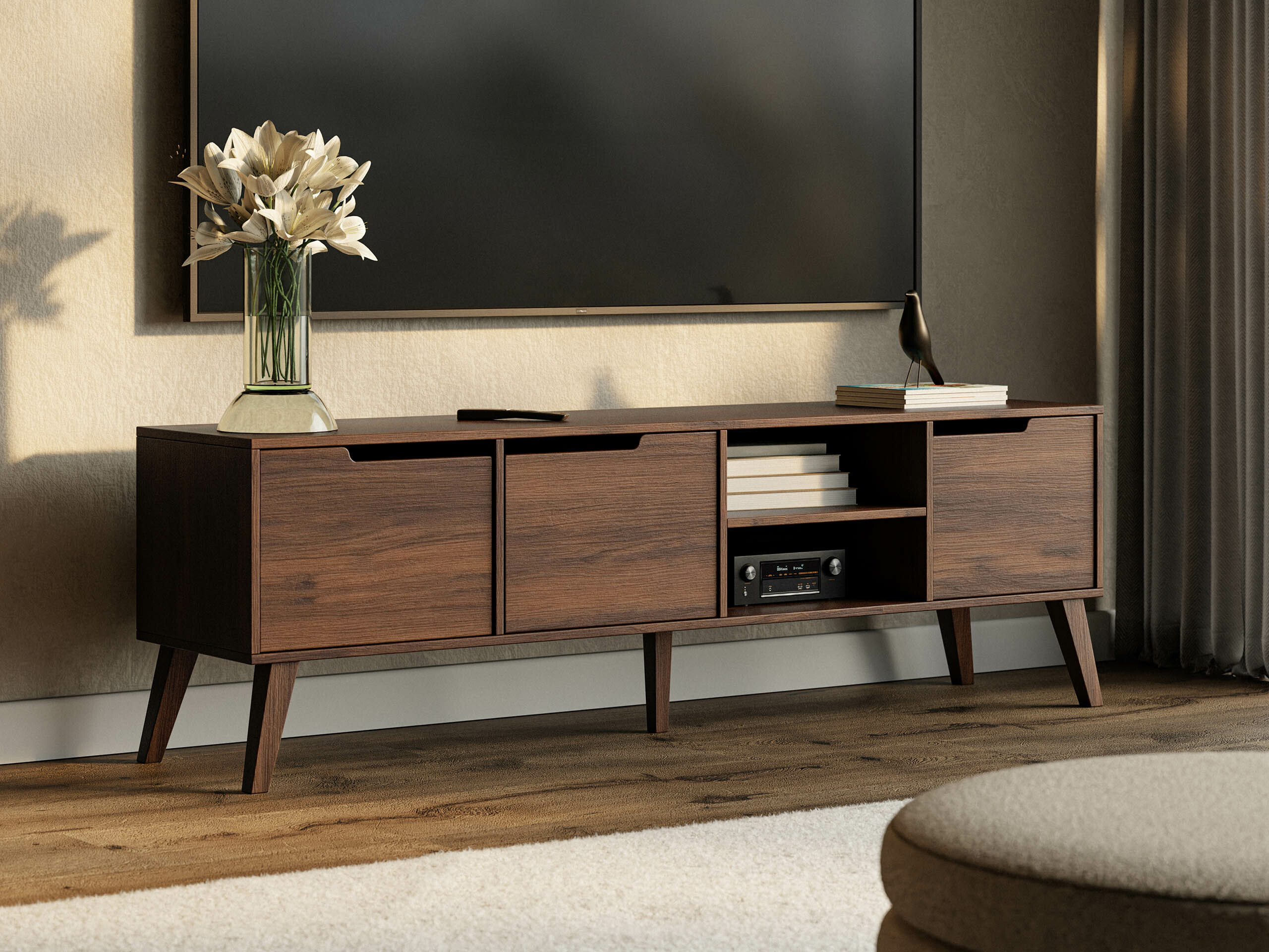 Móvel de TV Elbtive 101 (Nogueira)