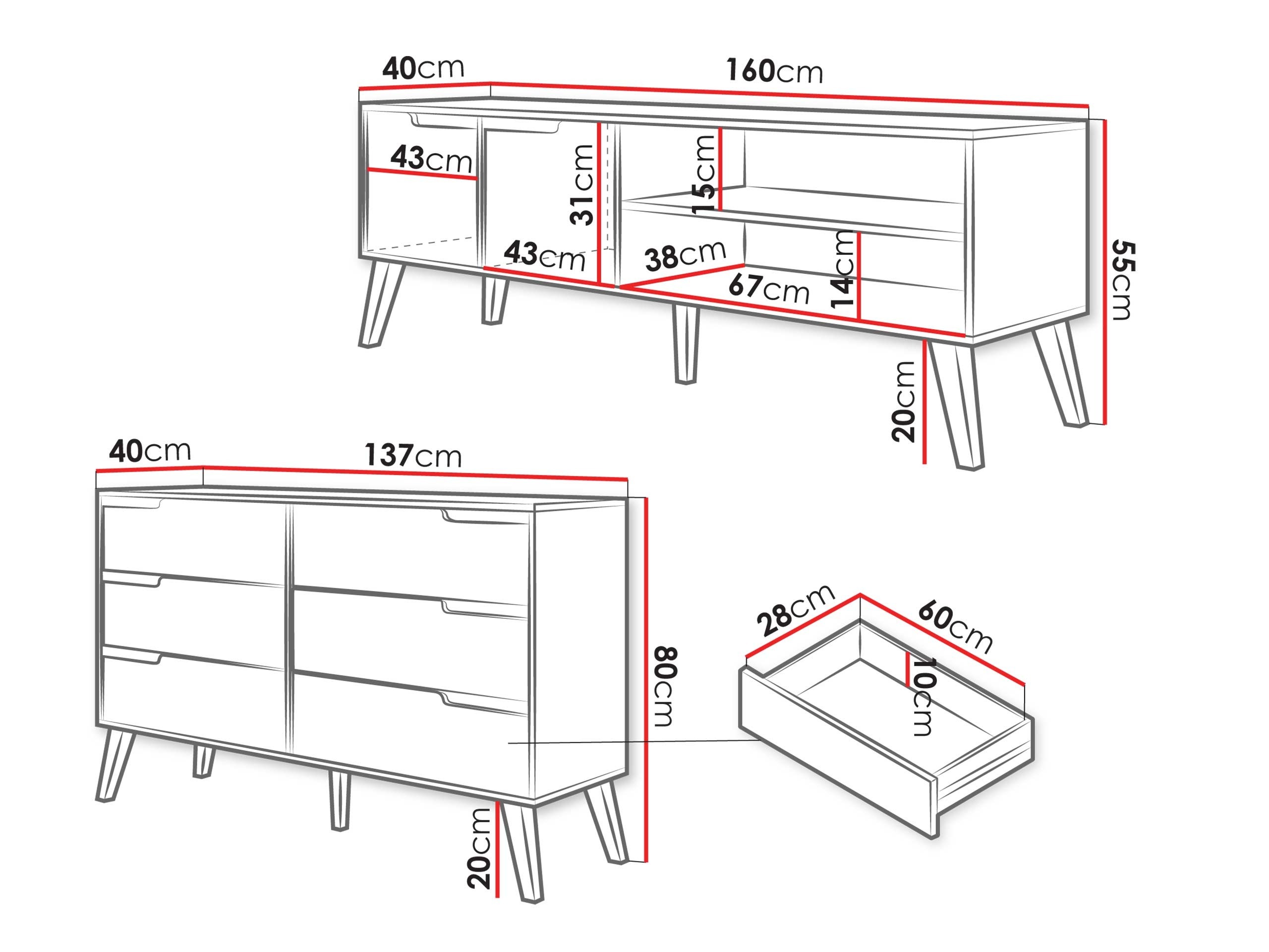 Conjunto para sala de estar Otis II (Caxemira)