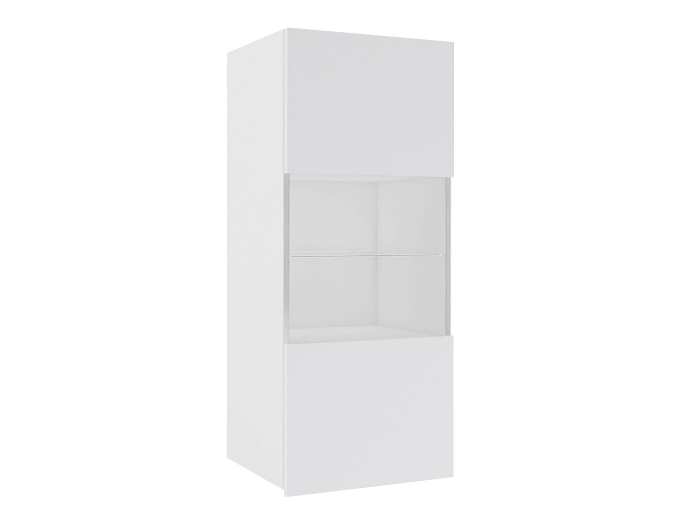 Armário suspenso Remus I (Branco + Branco brilhante)