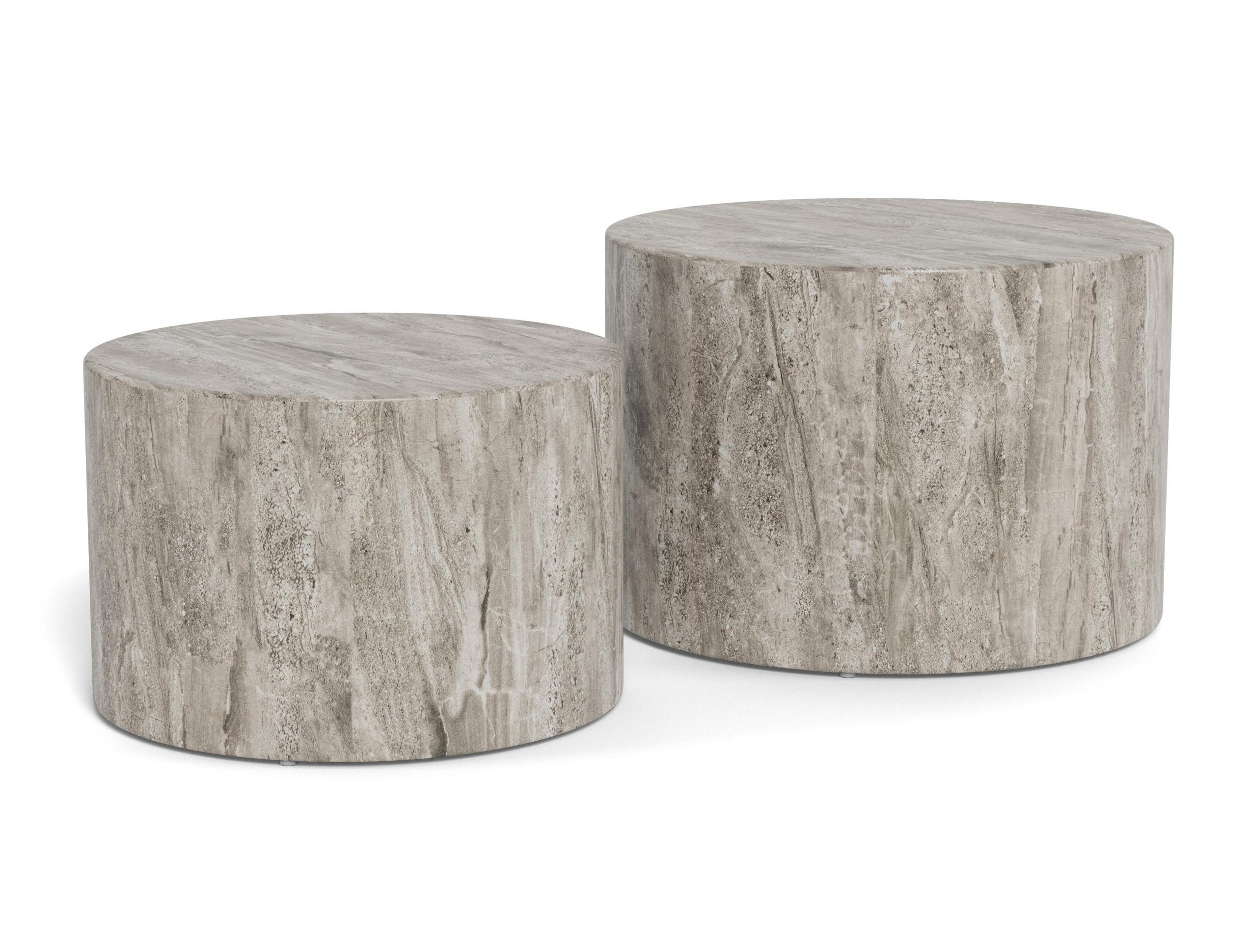 Conjunto de mesa de centro Norsica 800 (Cinzento)