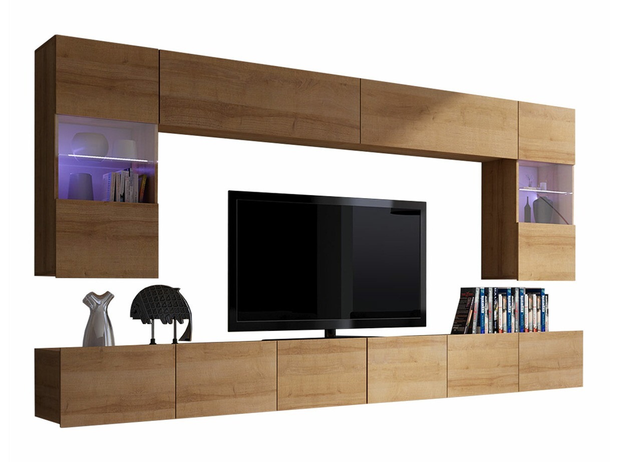 Conjunto para sala de estar Remus I (Carvalho dourado)