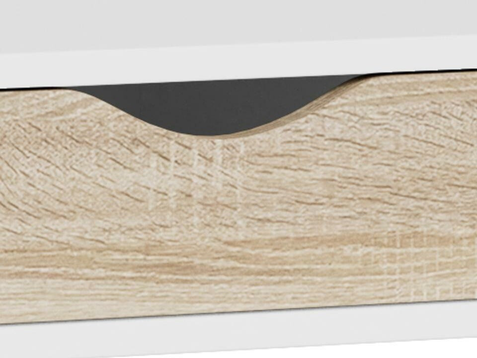 Mesa de escritório Norsica 113 (Branco + Carvalho)