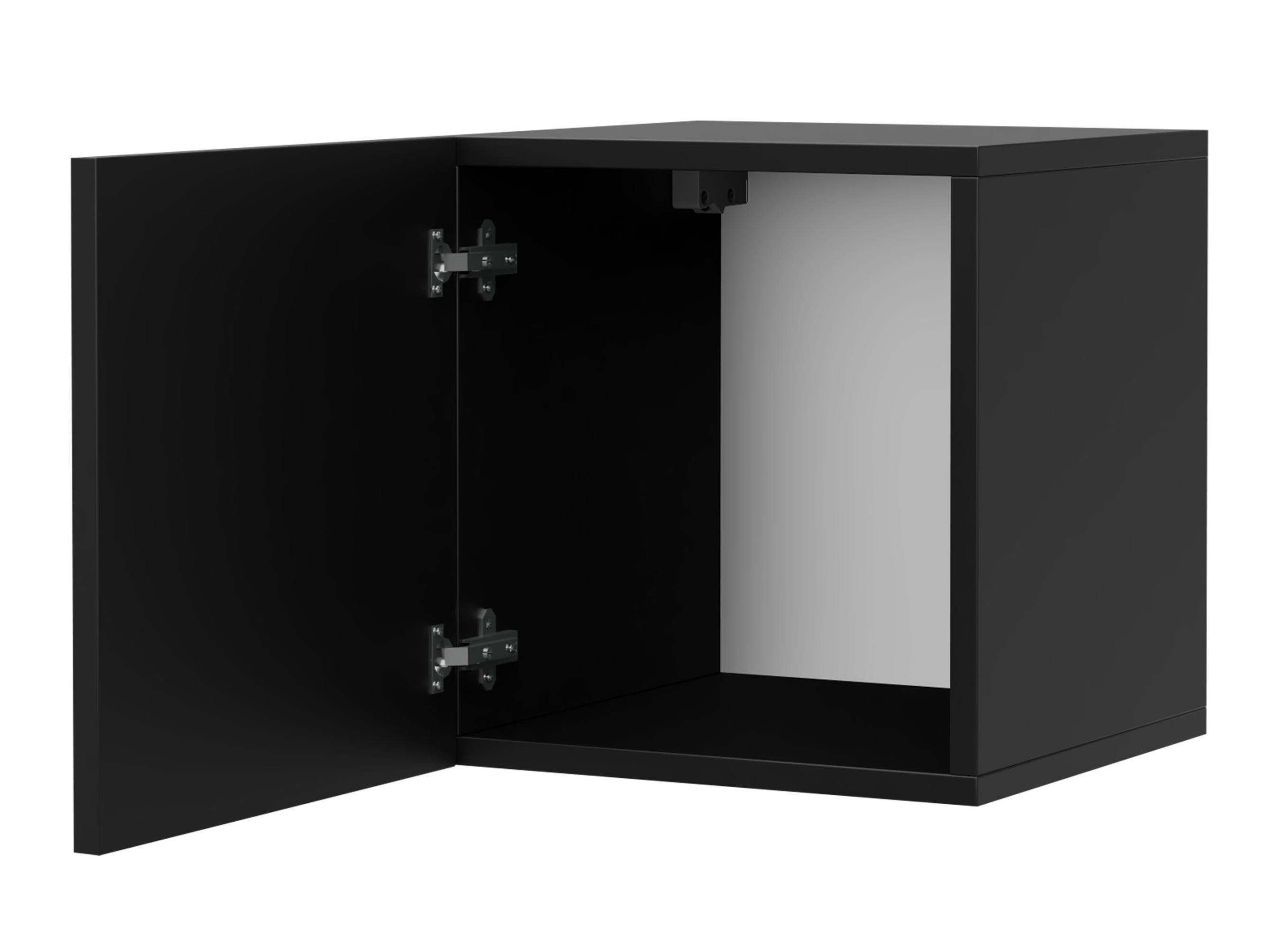 Armário suspenso Remus II (Branco + Branco brilhante)