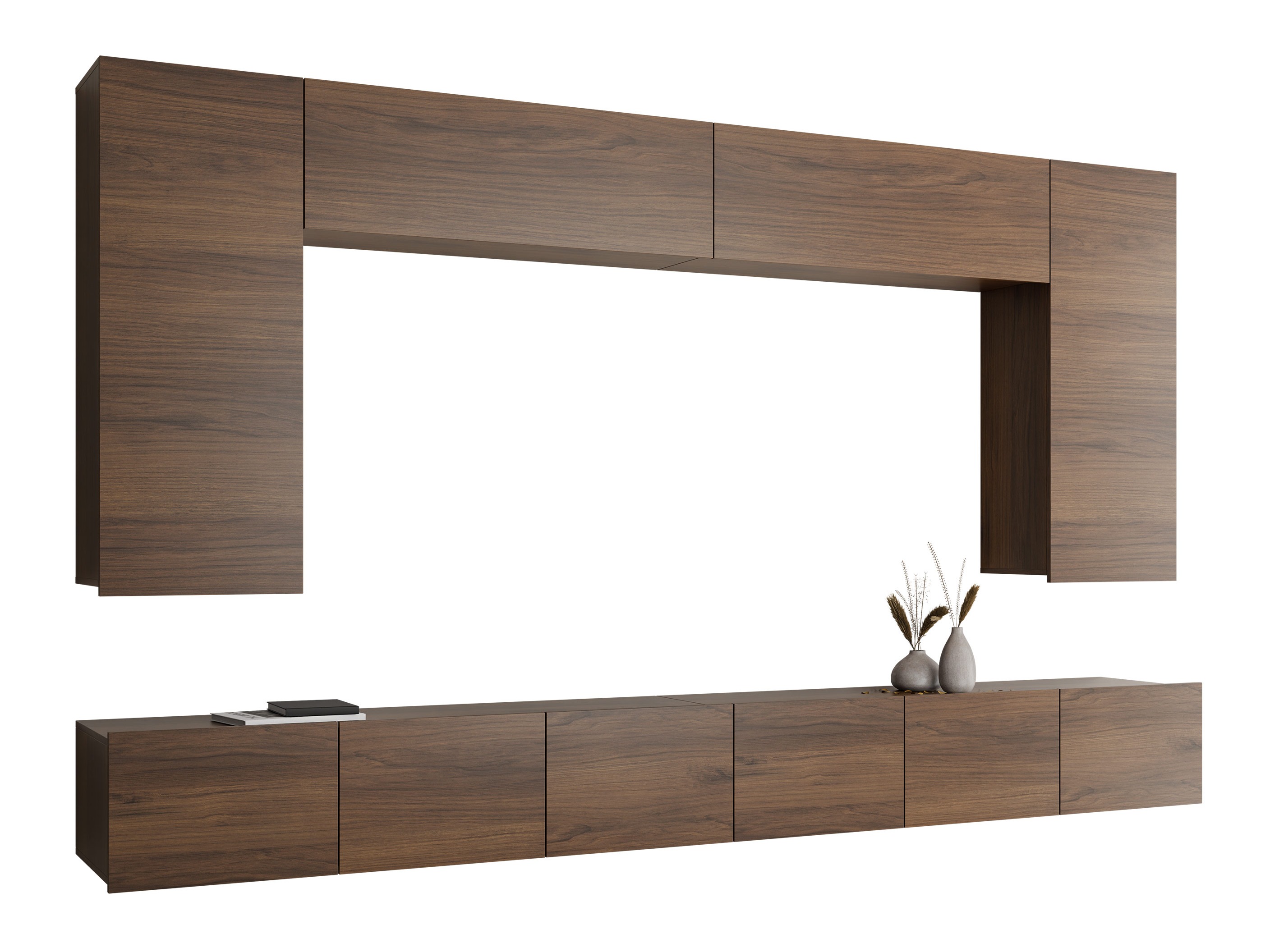 Conjunto para sala de estar Remus XIII (Nogueira)