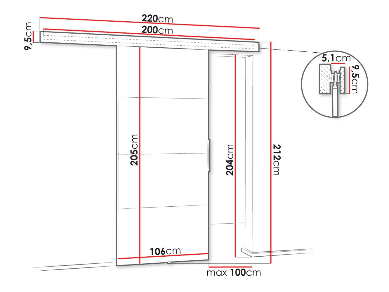 Porta de correr SP6606