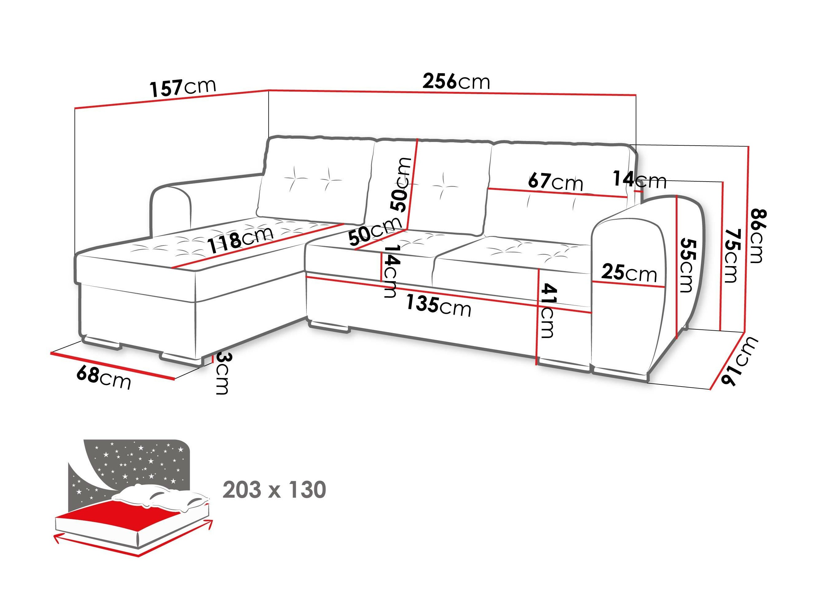 Sofá de canto Muncie 109 (Manila 07)