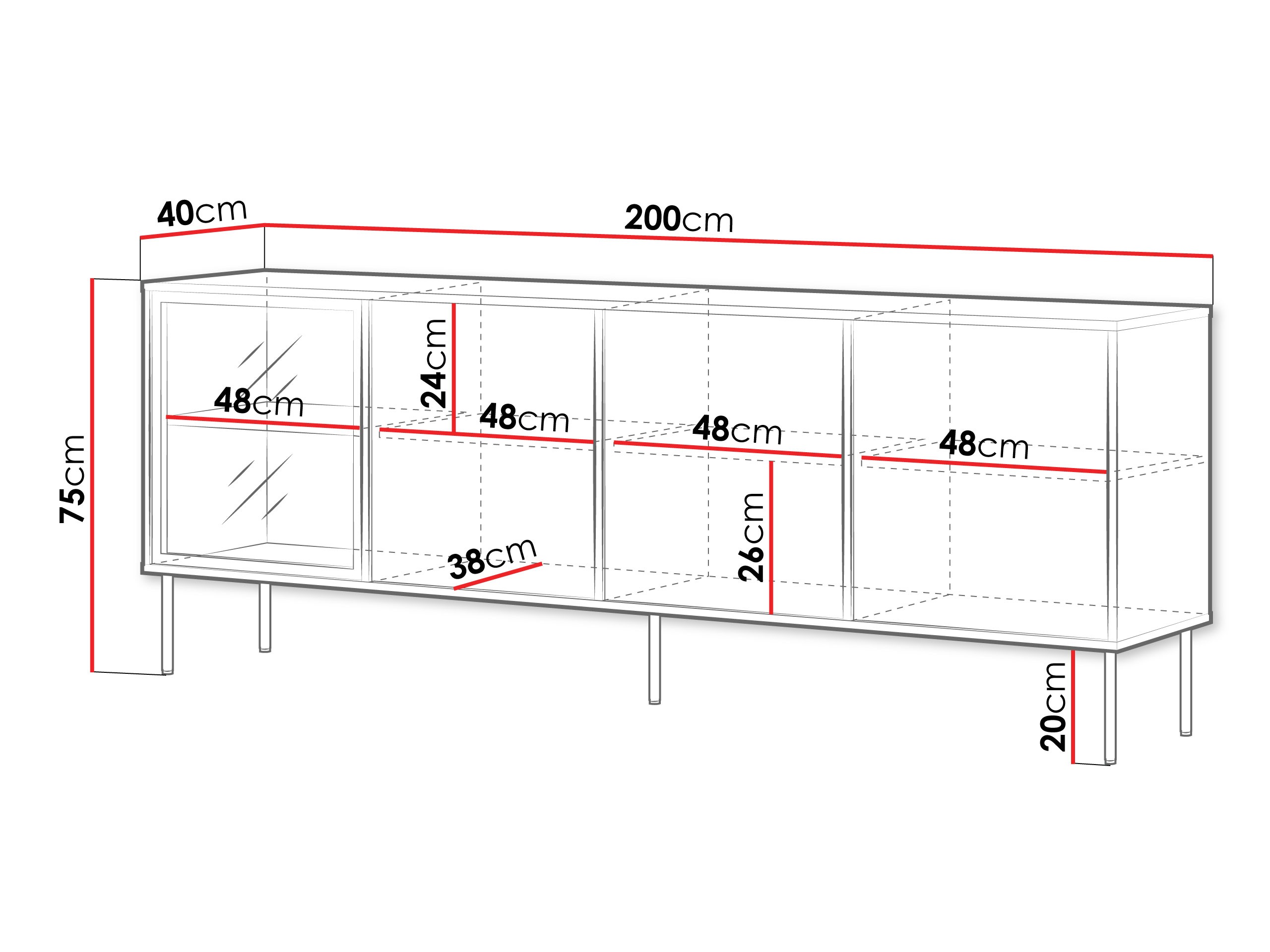 Aparador Merevai 102 (Caxemira)