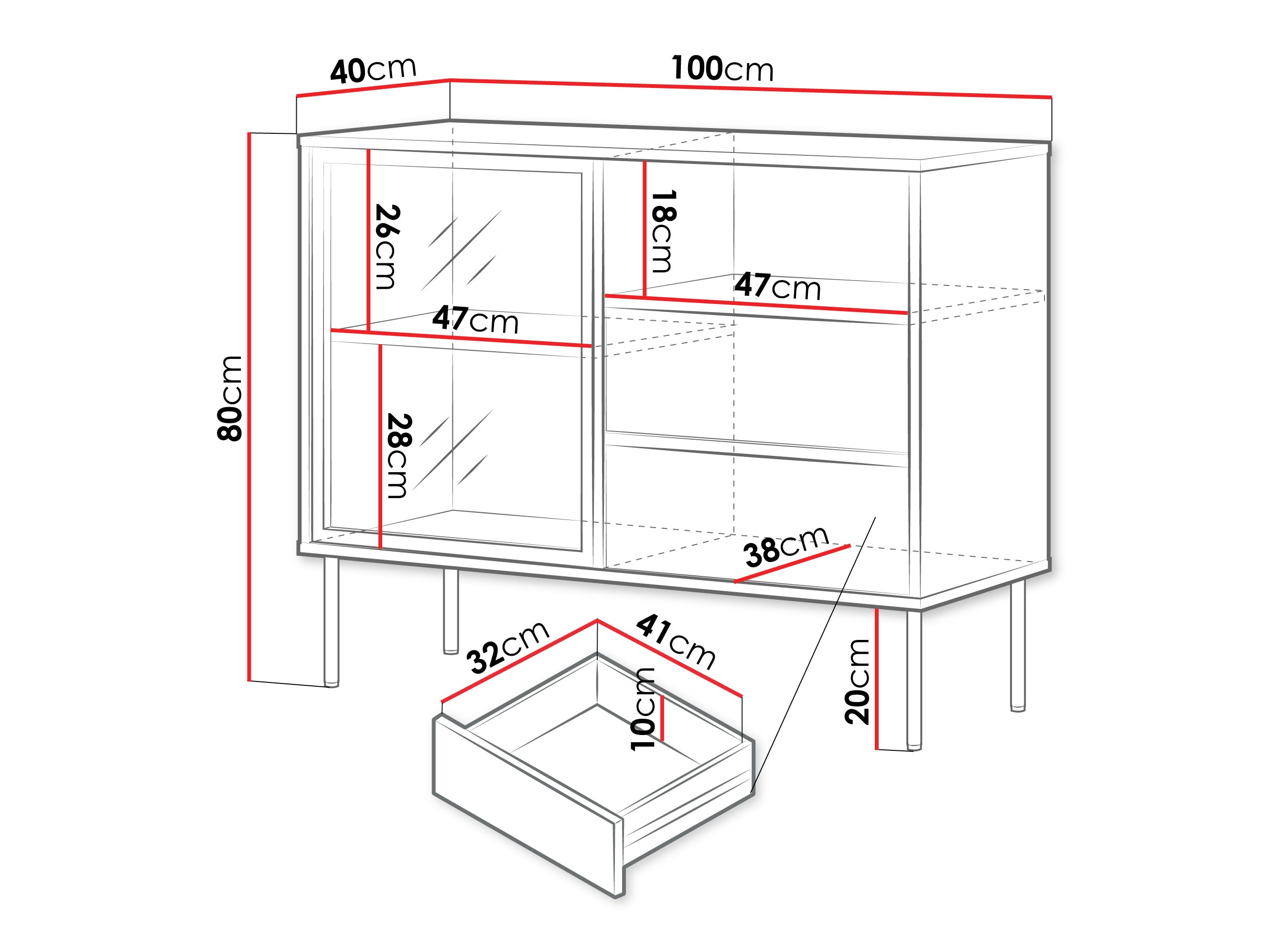 Cómoda Merevai 100 (Caxemira)