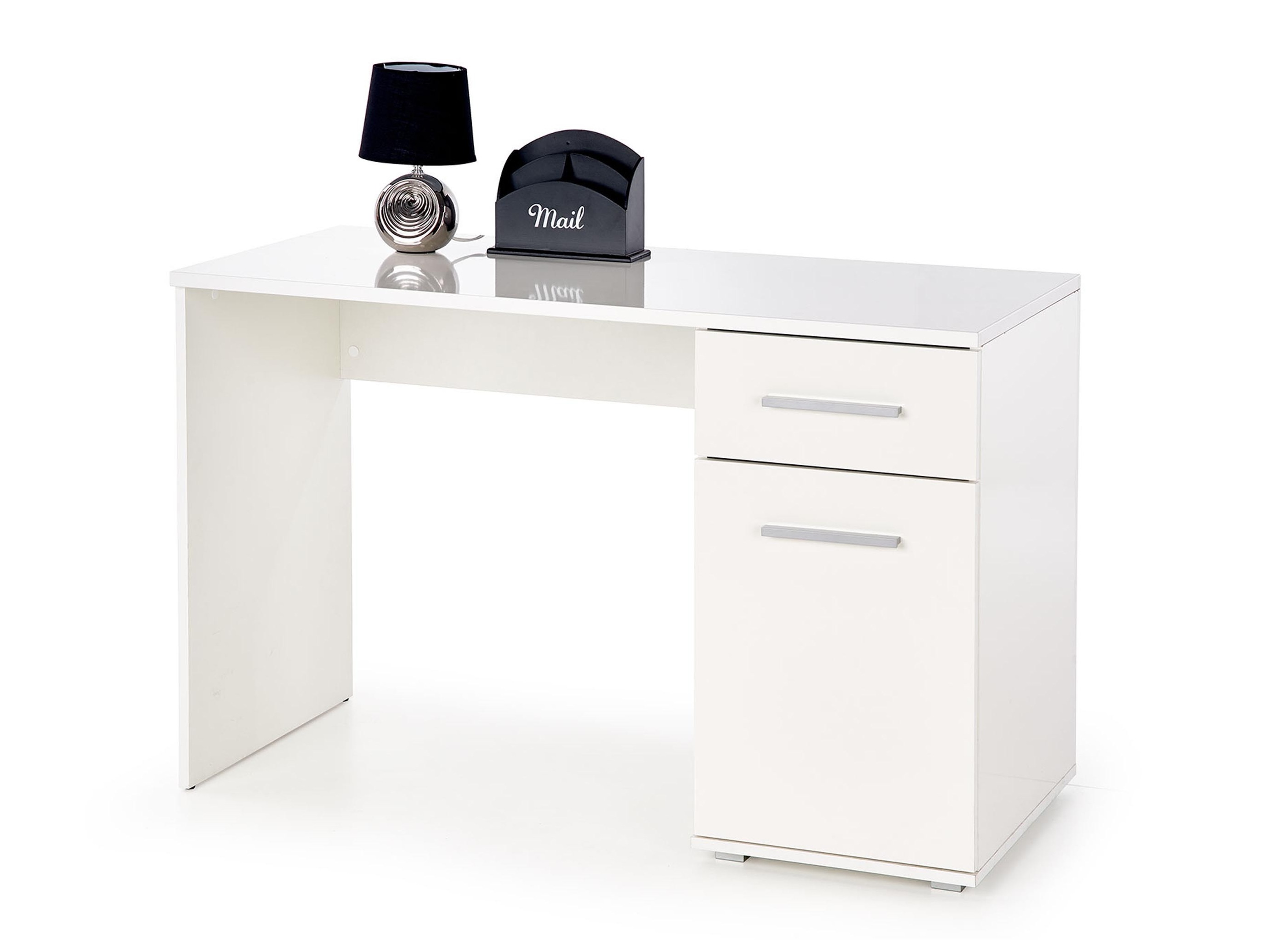 Mesa de escritório Cirveso 114 (Branco + Branco brilhante)