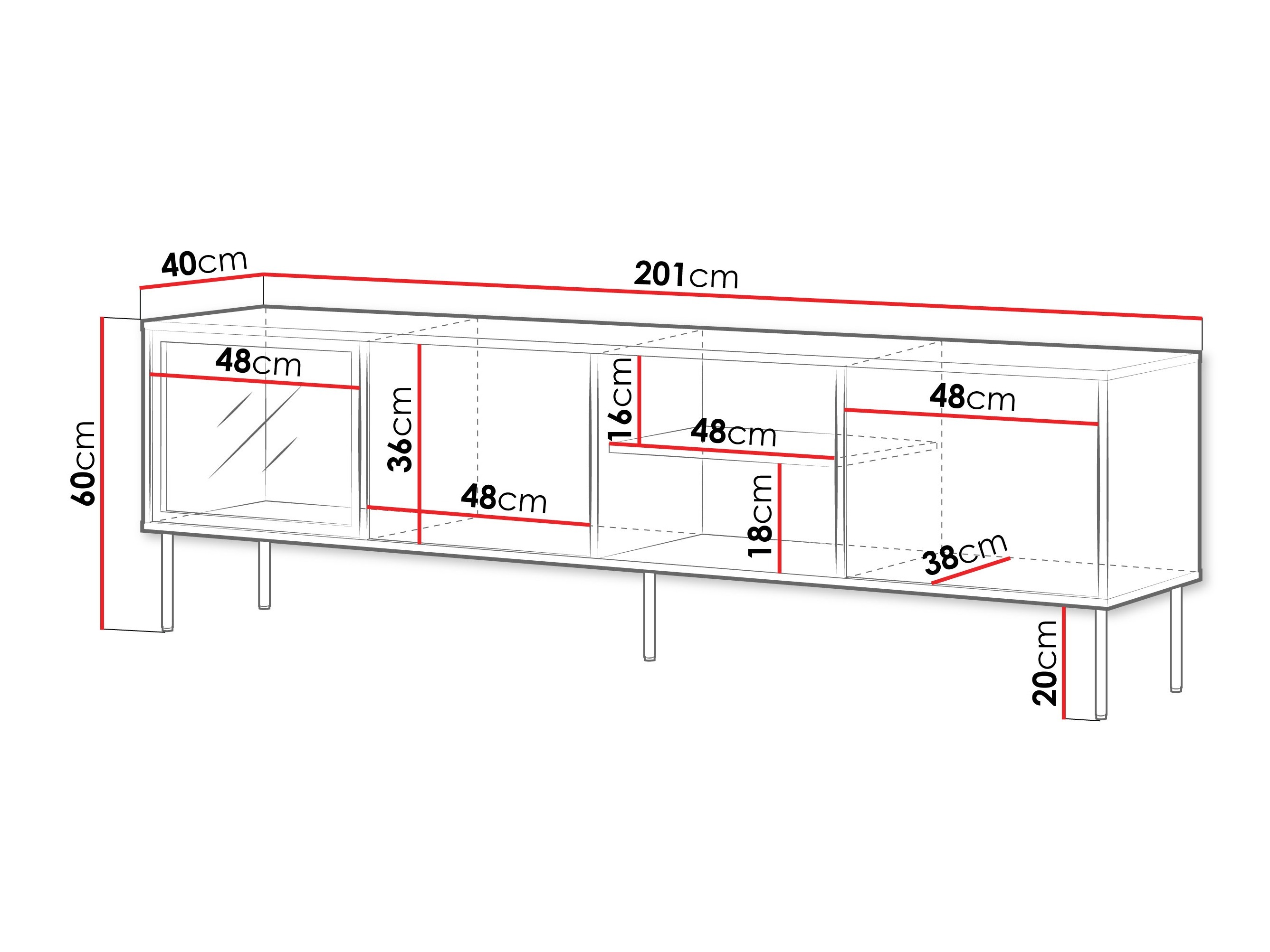 Móvel de TV Merevai 103 (Caxemira)