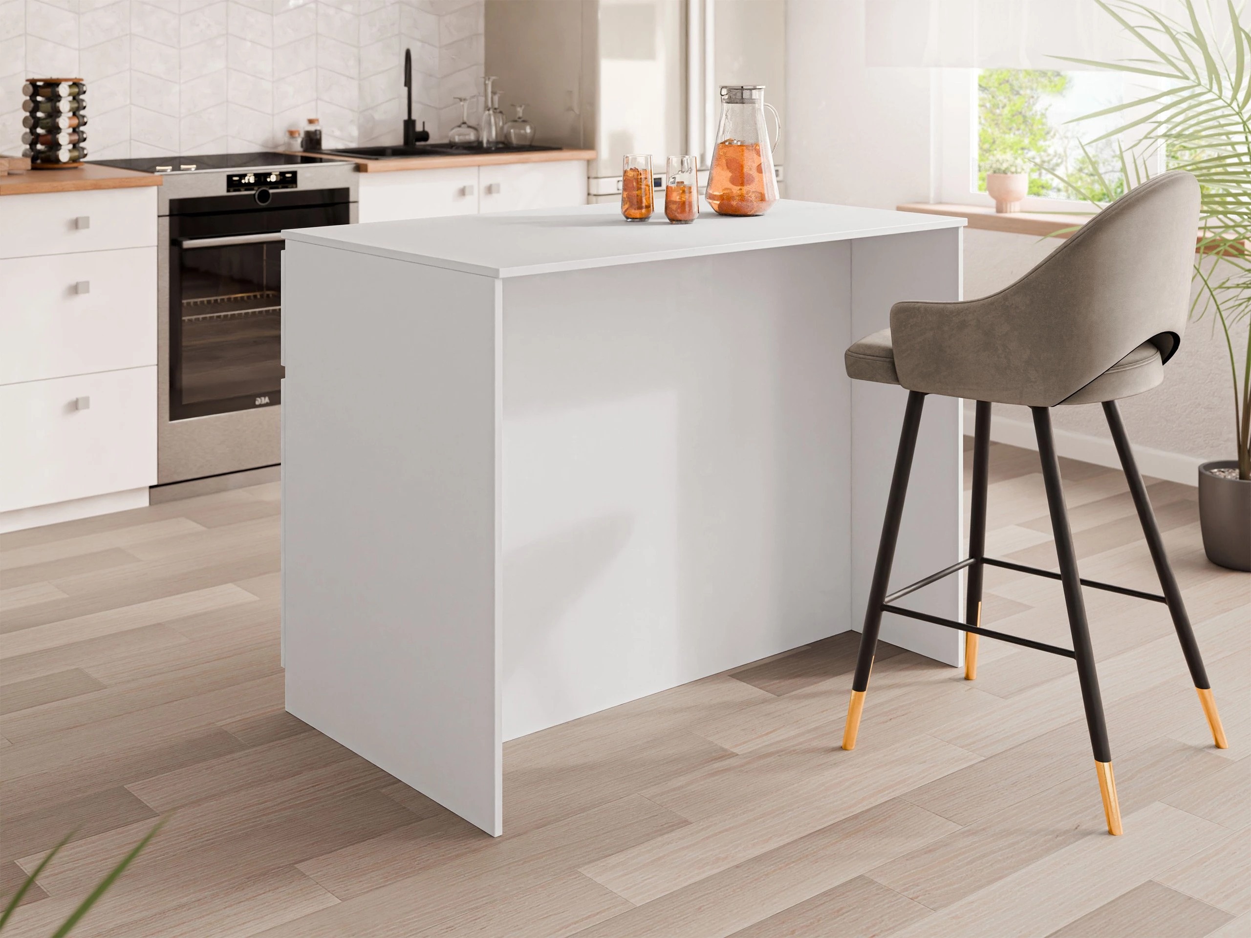 Ilha de cozinha Comfivo 504 (Branco)