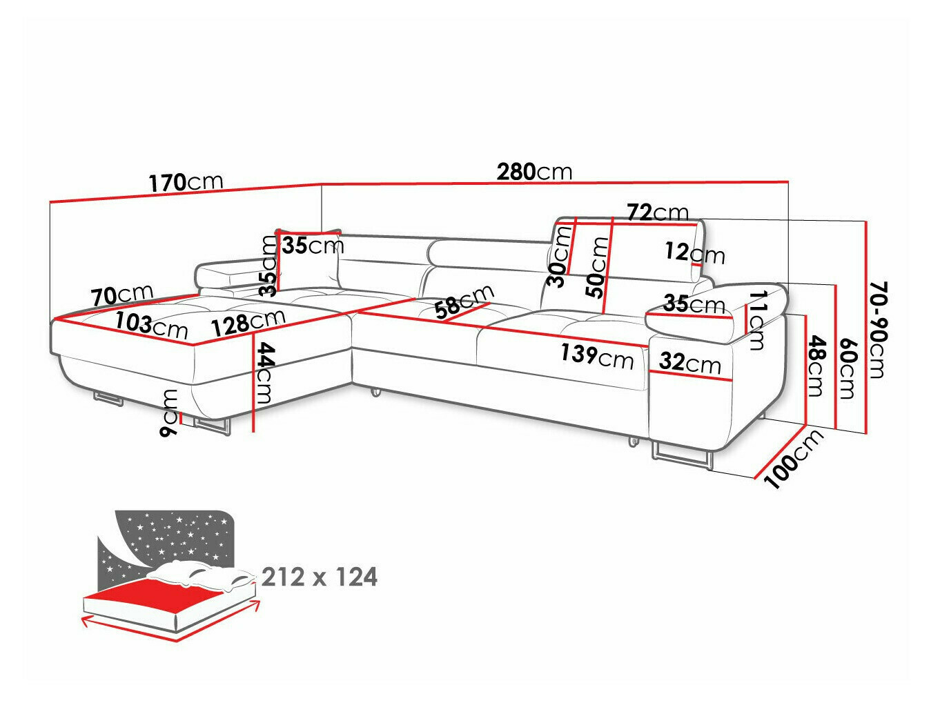 Sofá de canto SP6628
