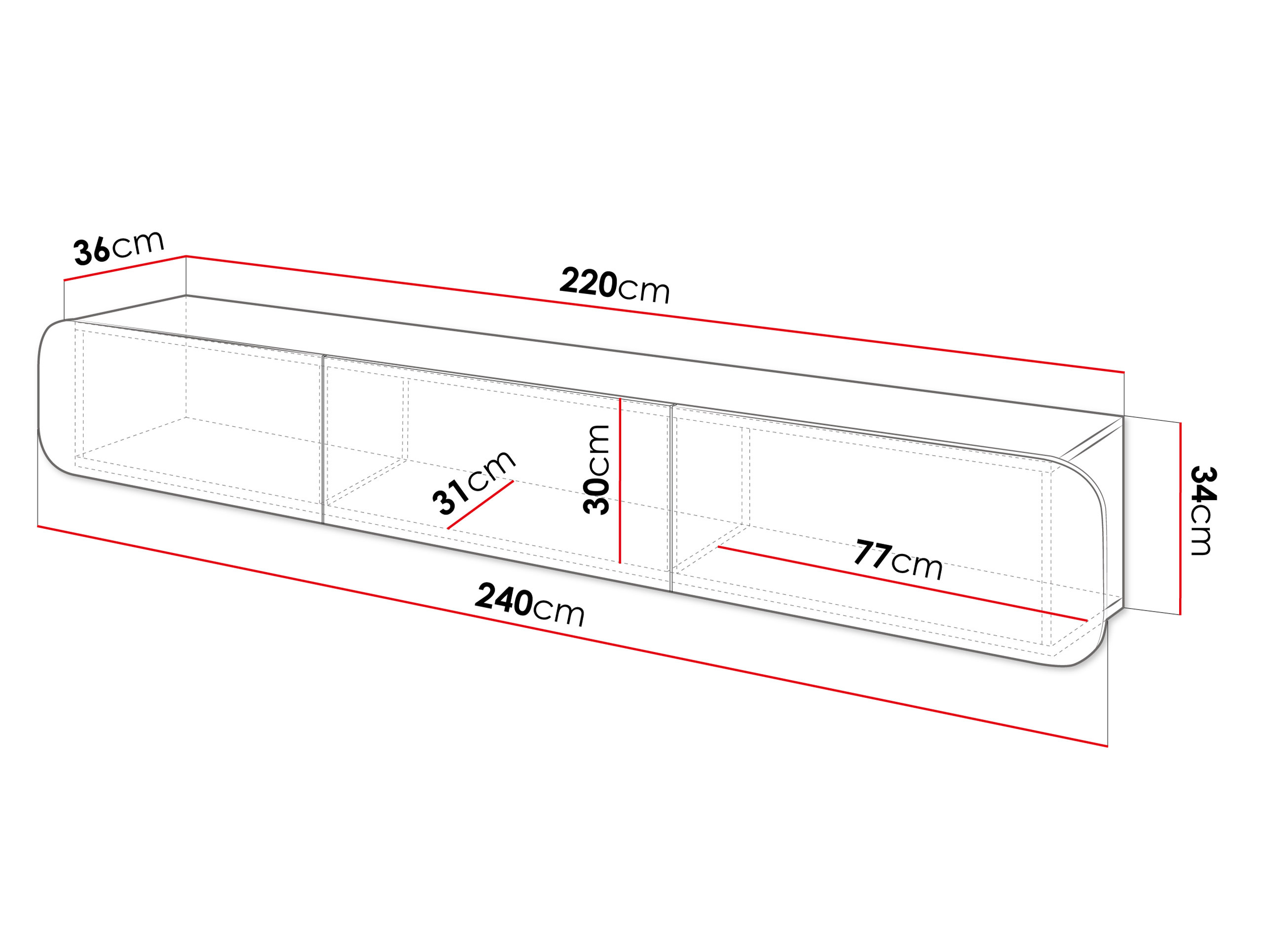 Móvel de TV SP6636 com embalagem danificada
