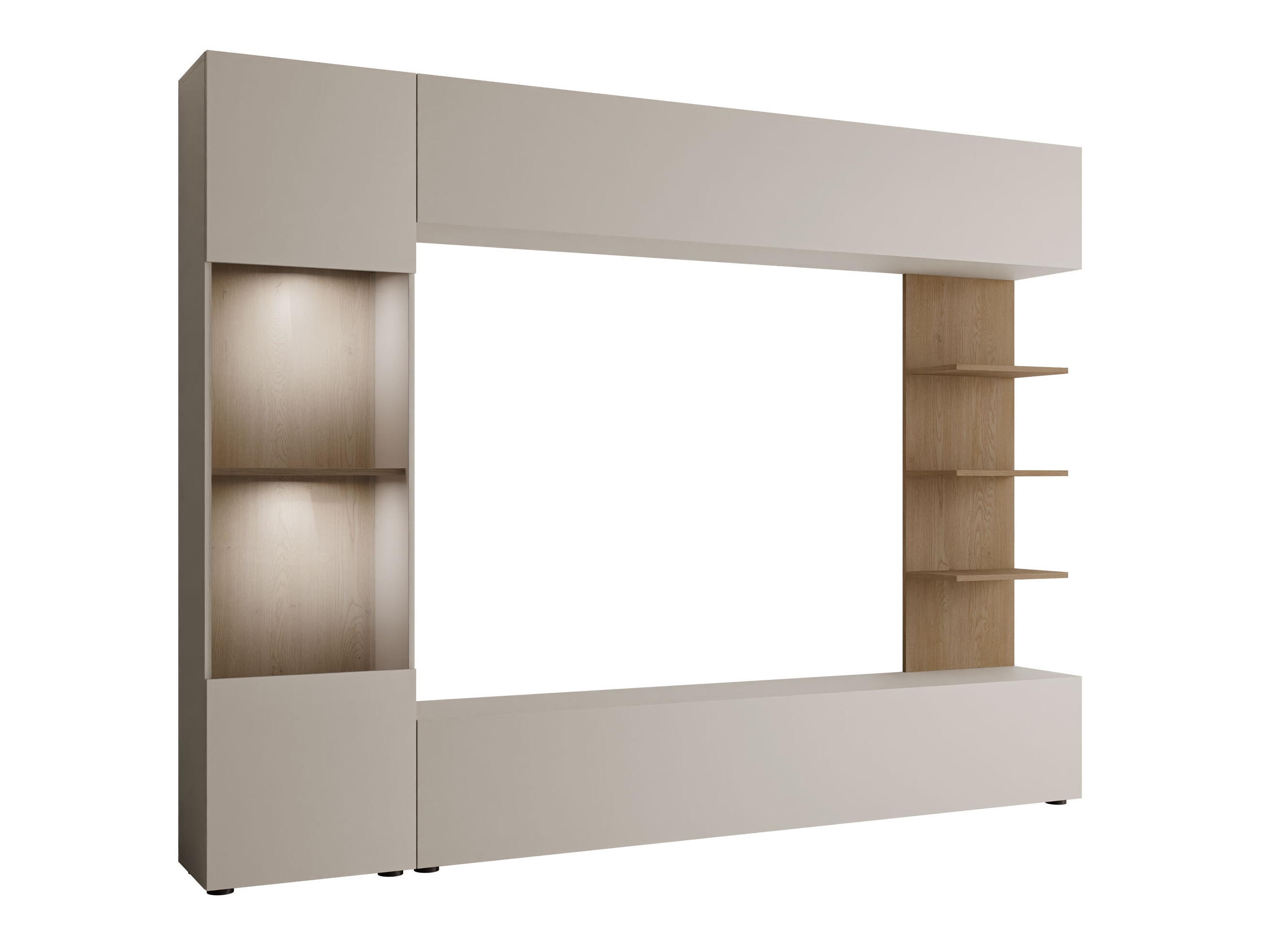 Conjunto para sala de estar Comfivo Animus (Caxemira + Carvalho)