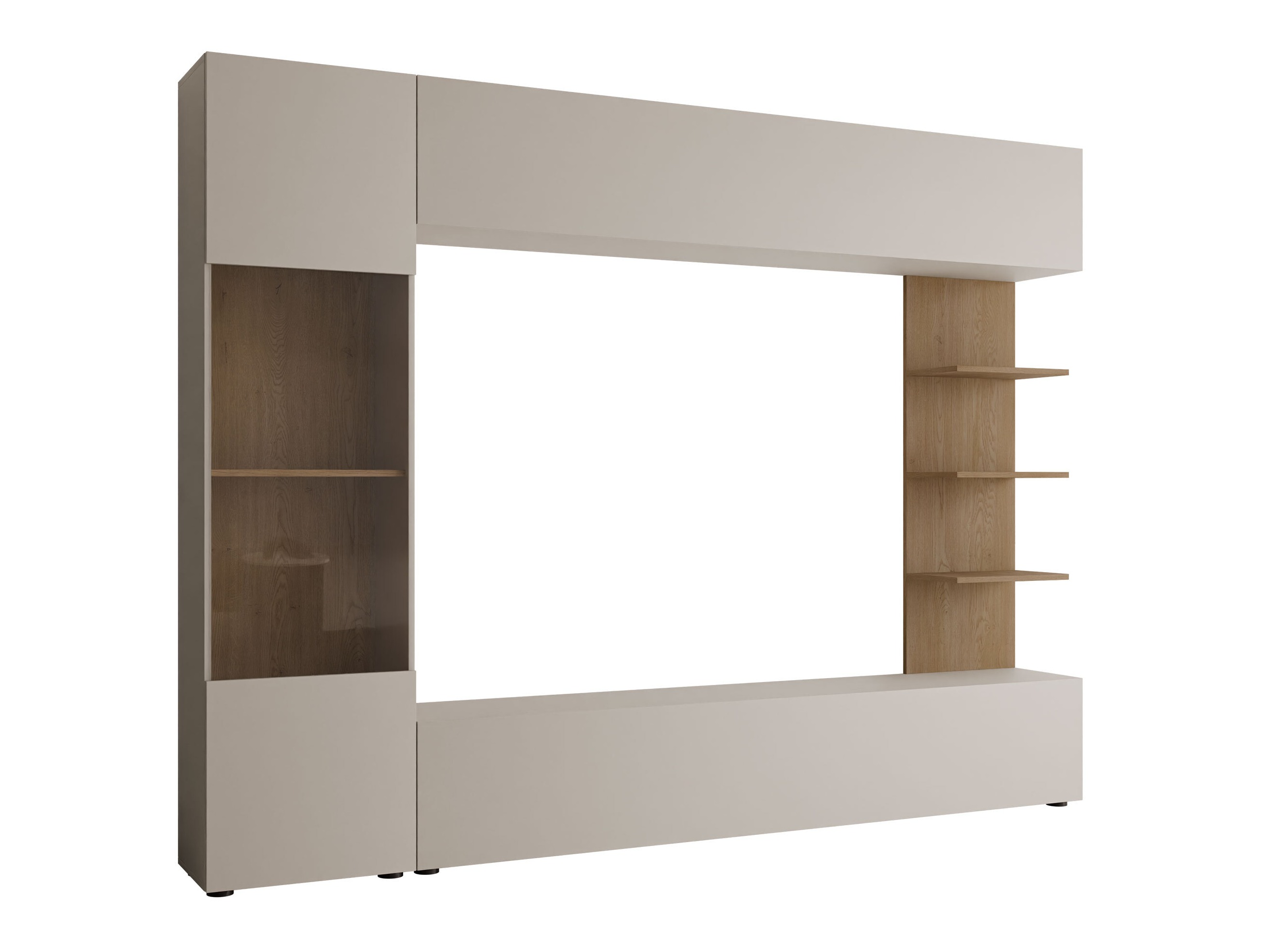 Conjunto para sala de estar Comfivo Animus (Caxemira + Carvalho)