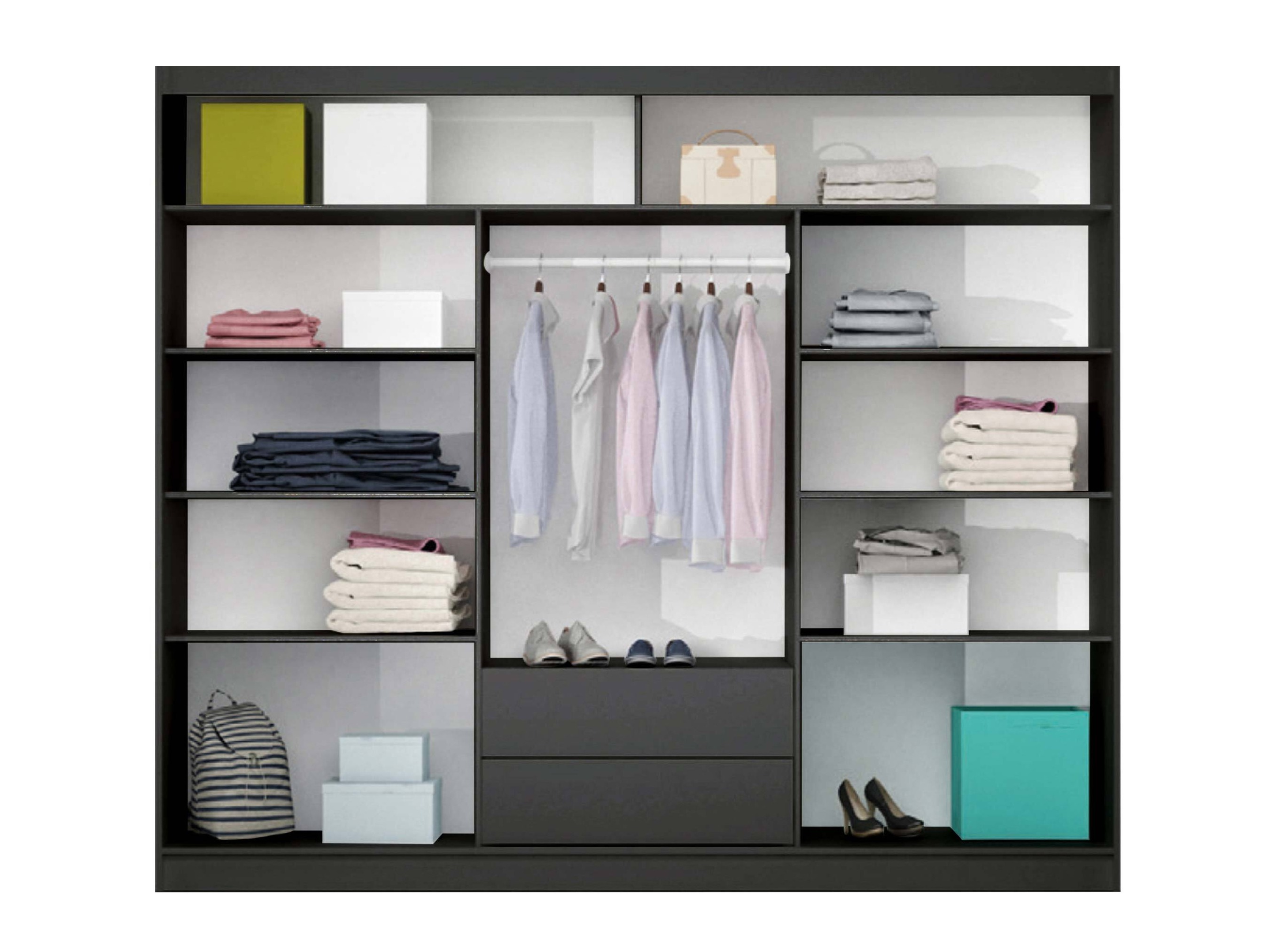 Roupeiro Honolulu 102 (Grafite)