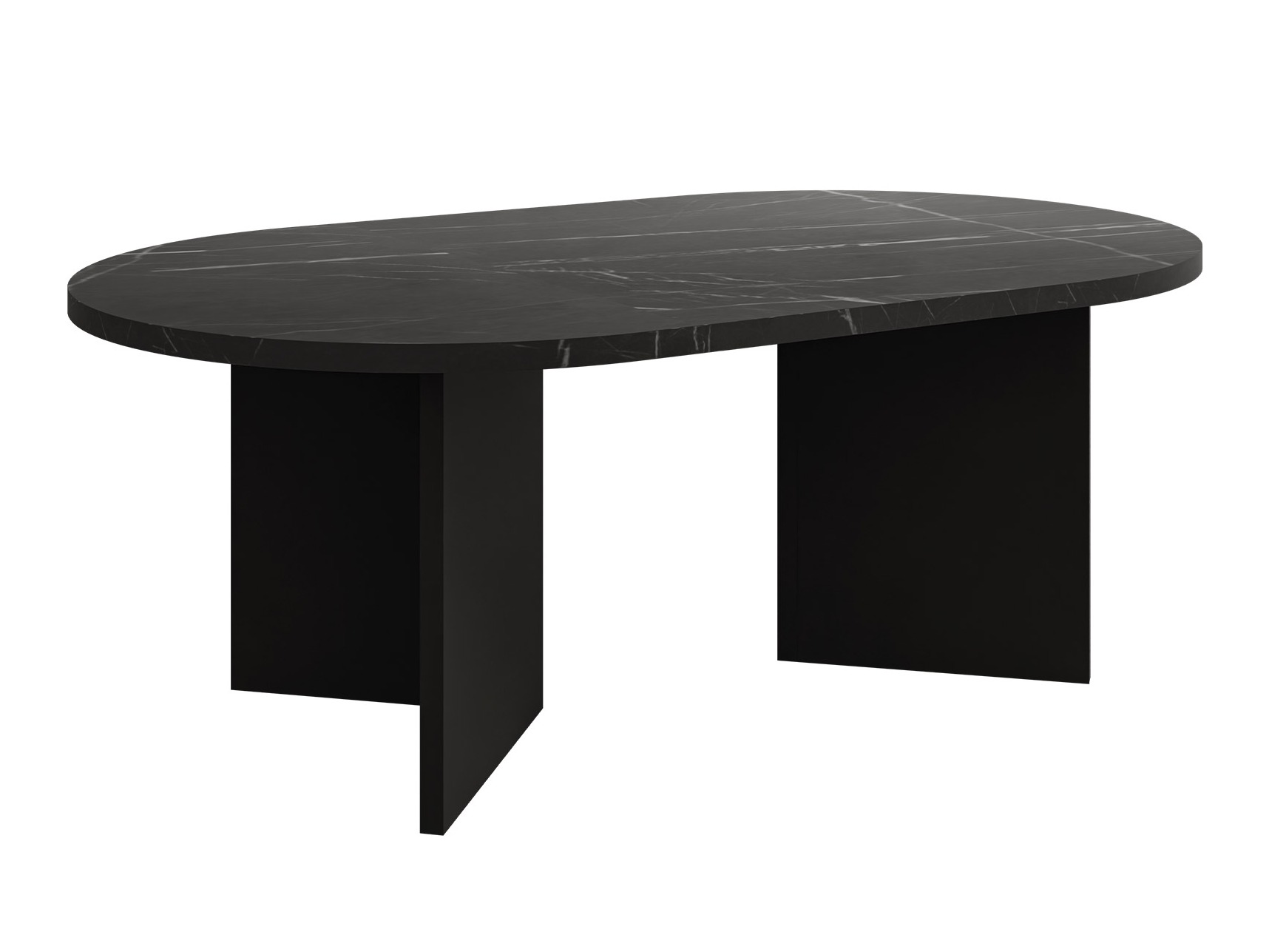 Mesa de centro Comfivo Fungus (Mármore preto + Preto)