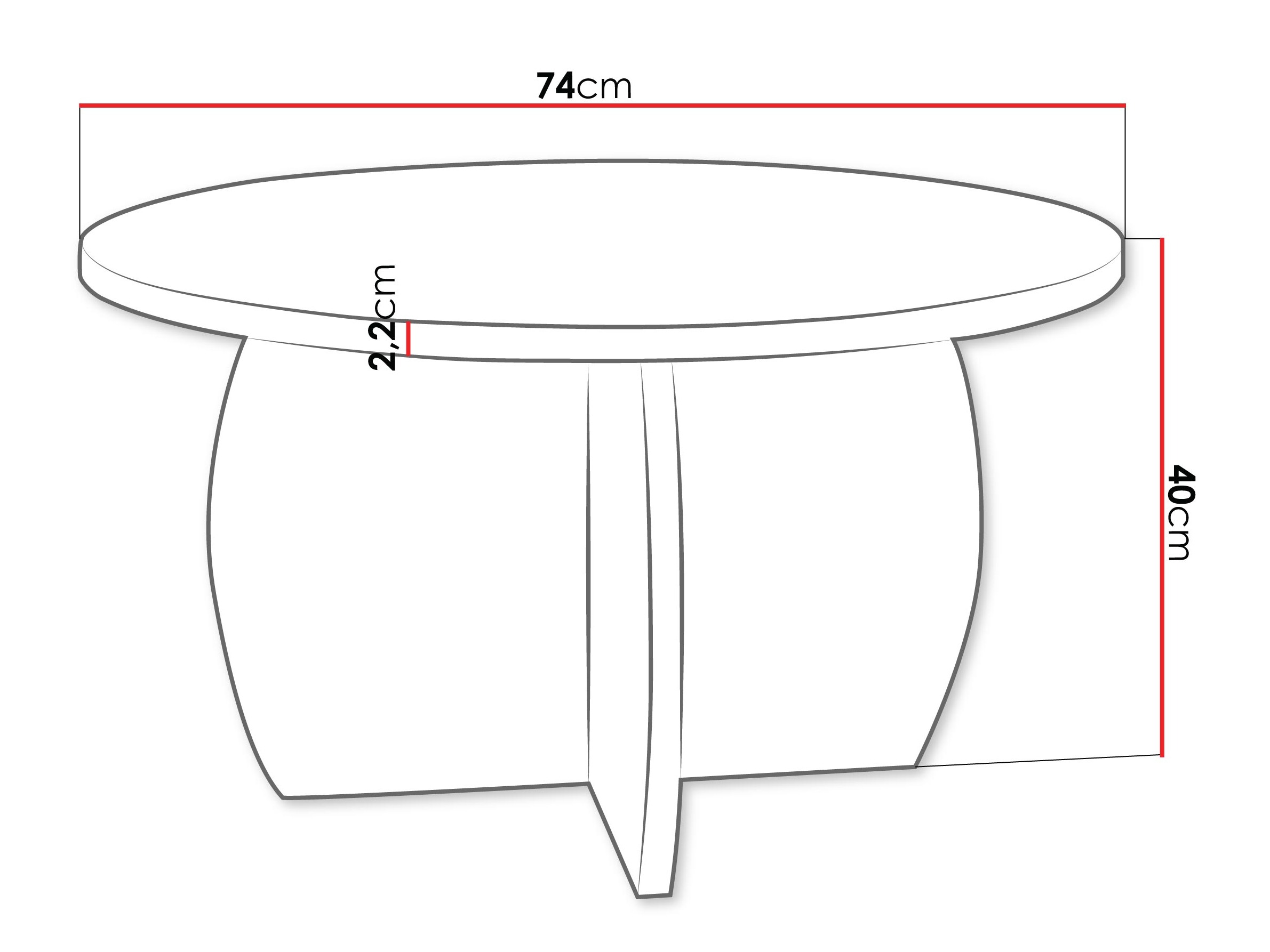 Mesa de centro Comfivo Pagas (Bege)