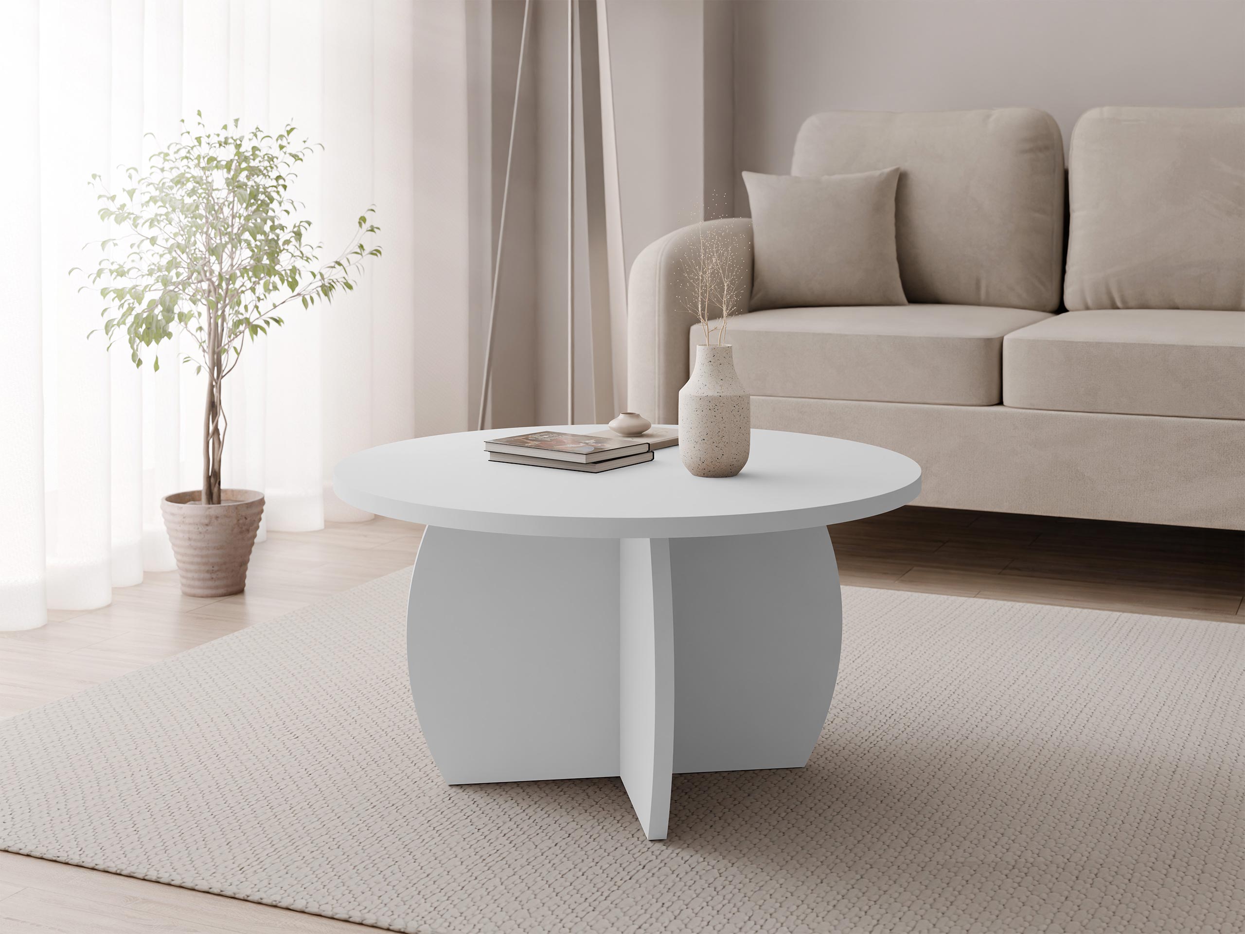 Mesa de centro Comfivo Pagas (Branco)