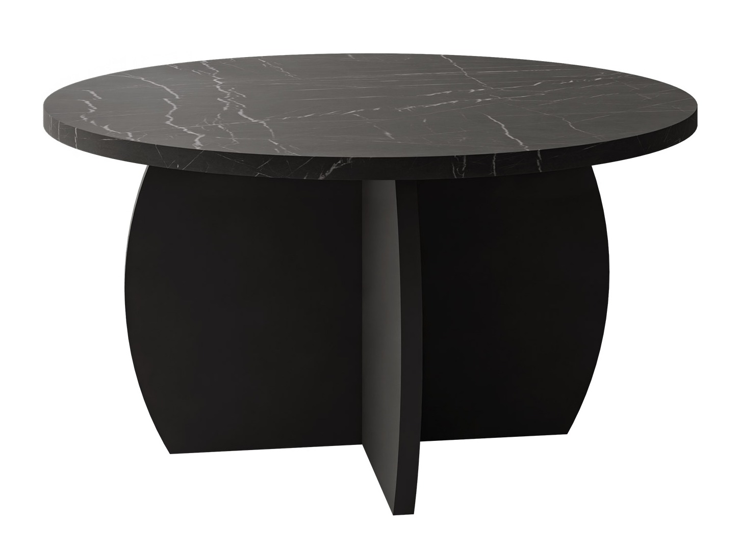 Mesa de centro Comfivo Pagas (Mármore preto + Preto)