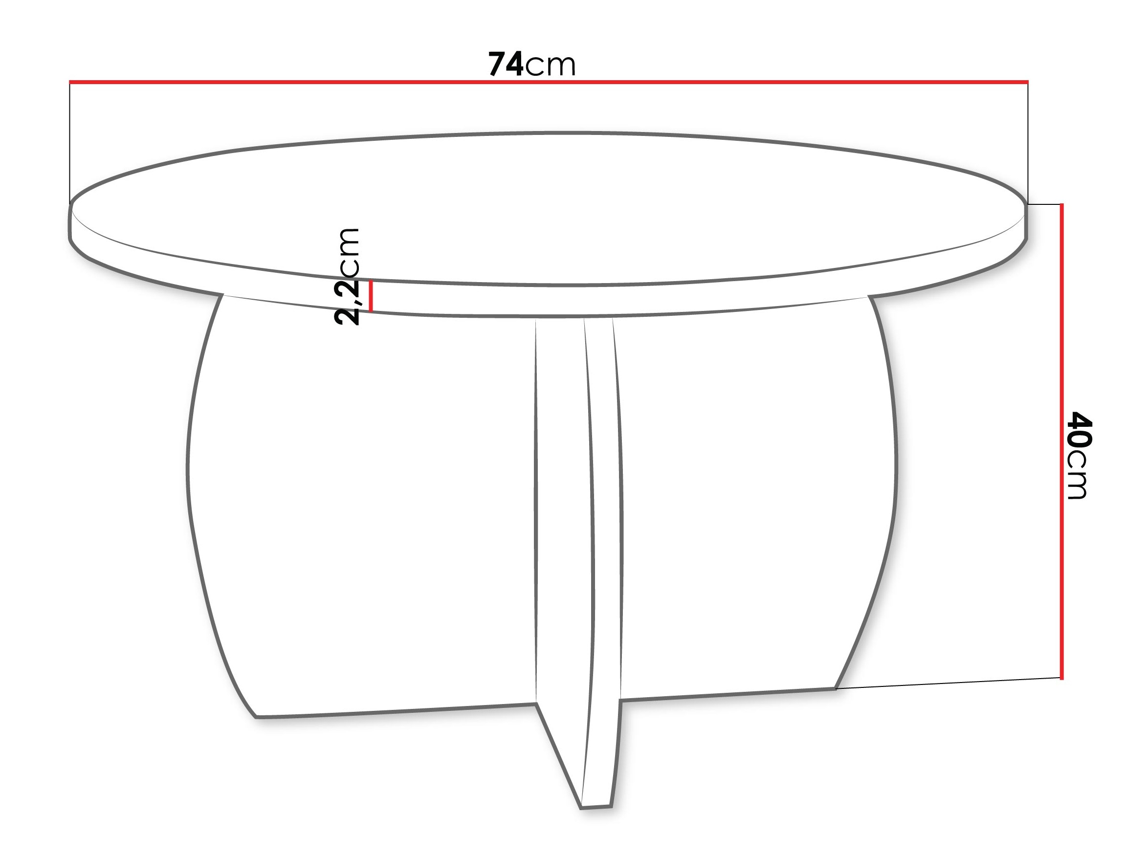 Mesa de centro Comfivo Pagas (Mármore preto + Preto)