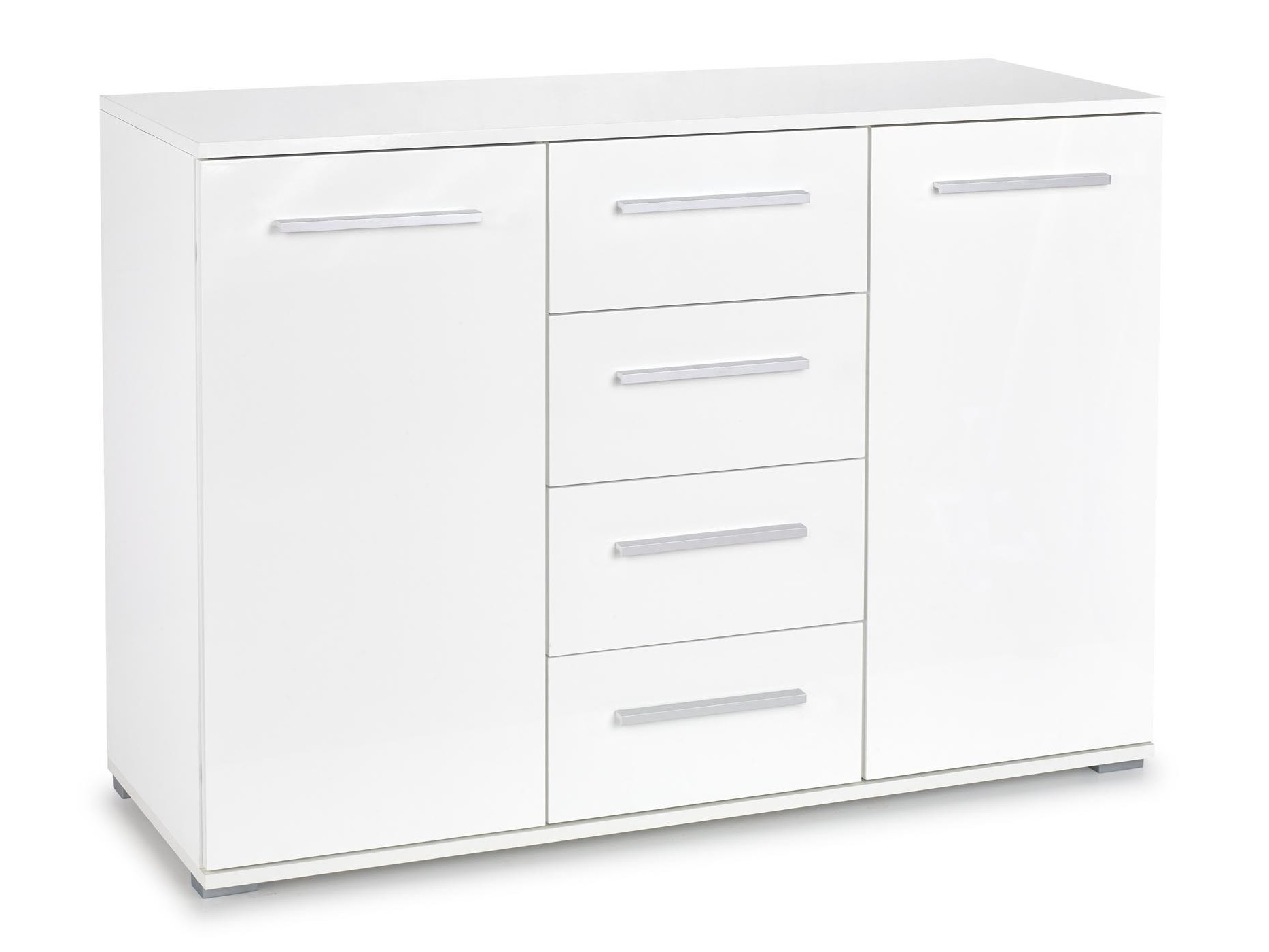 Cómoda Cirveso 103 (Branco + Branco brilhante)