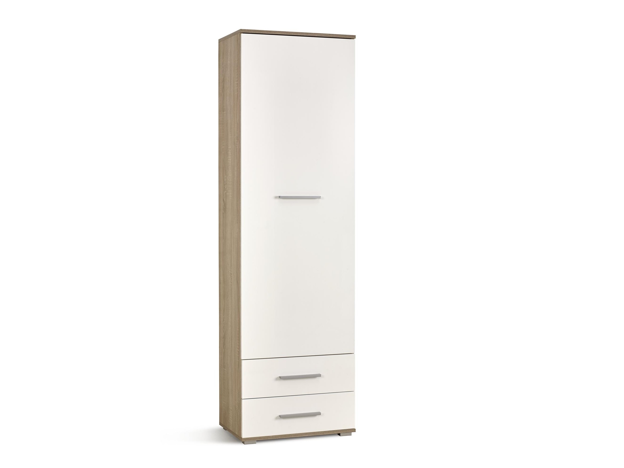 Estante Cirveso 106 (Carvalho sonoma + Branco brilhante)