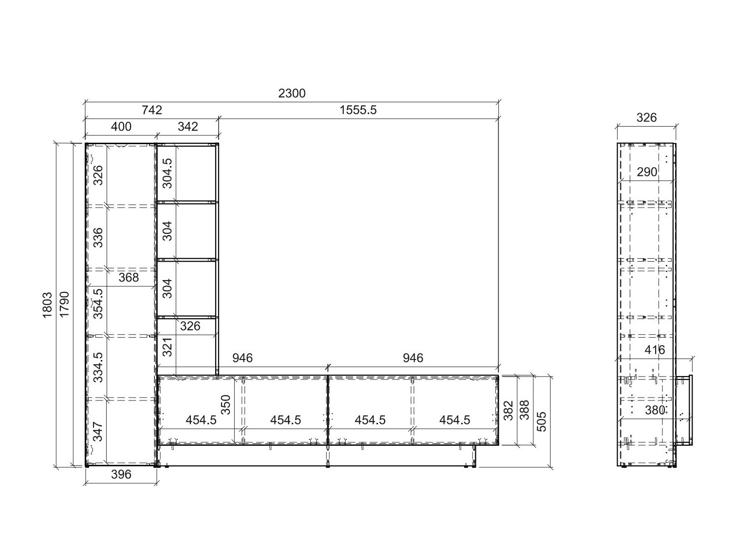 Conjunto para sala de estar Ontario 224