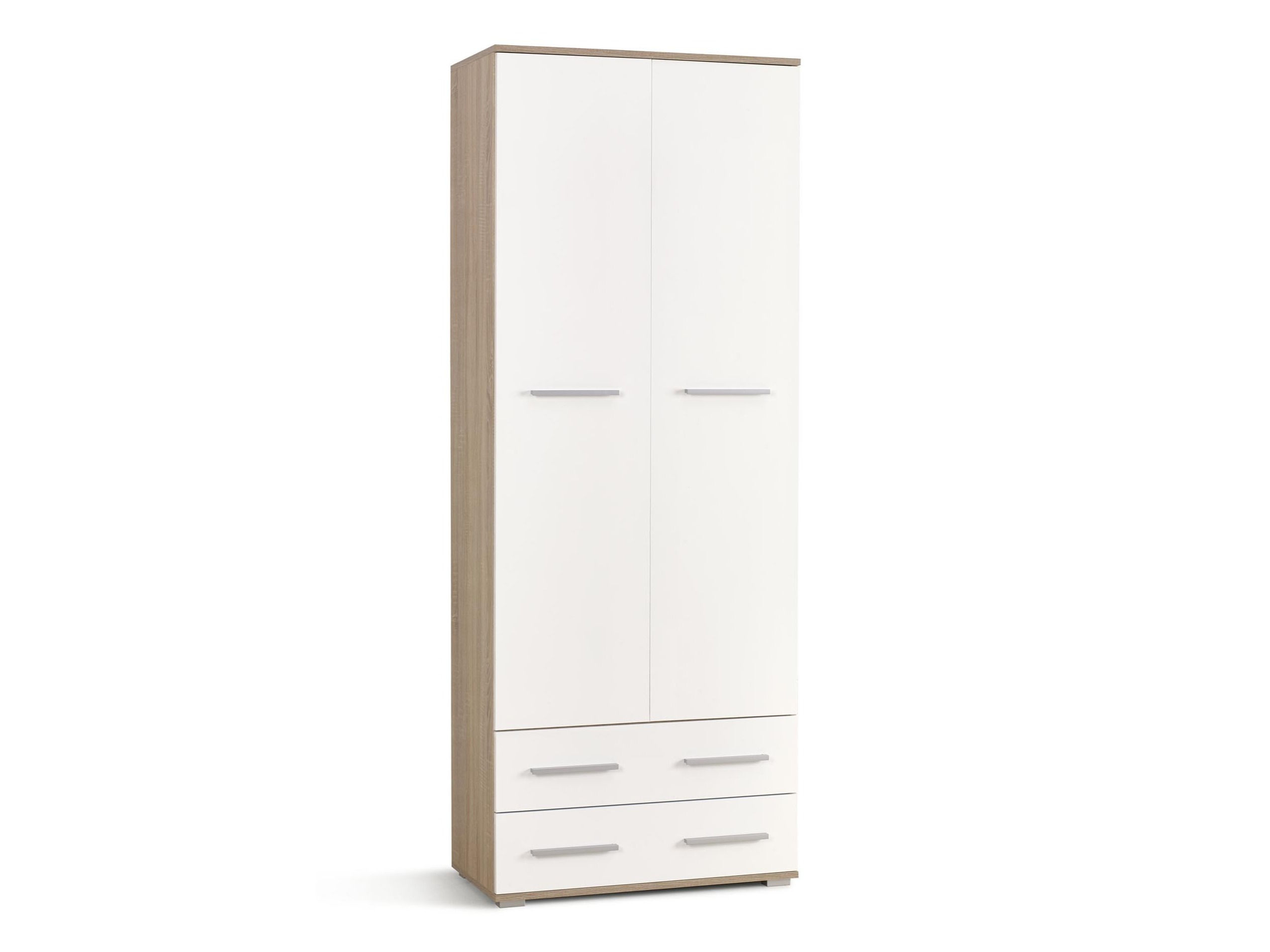 Estante Cirveso 107 (Carvalho sonoma + Branco brilhante)