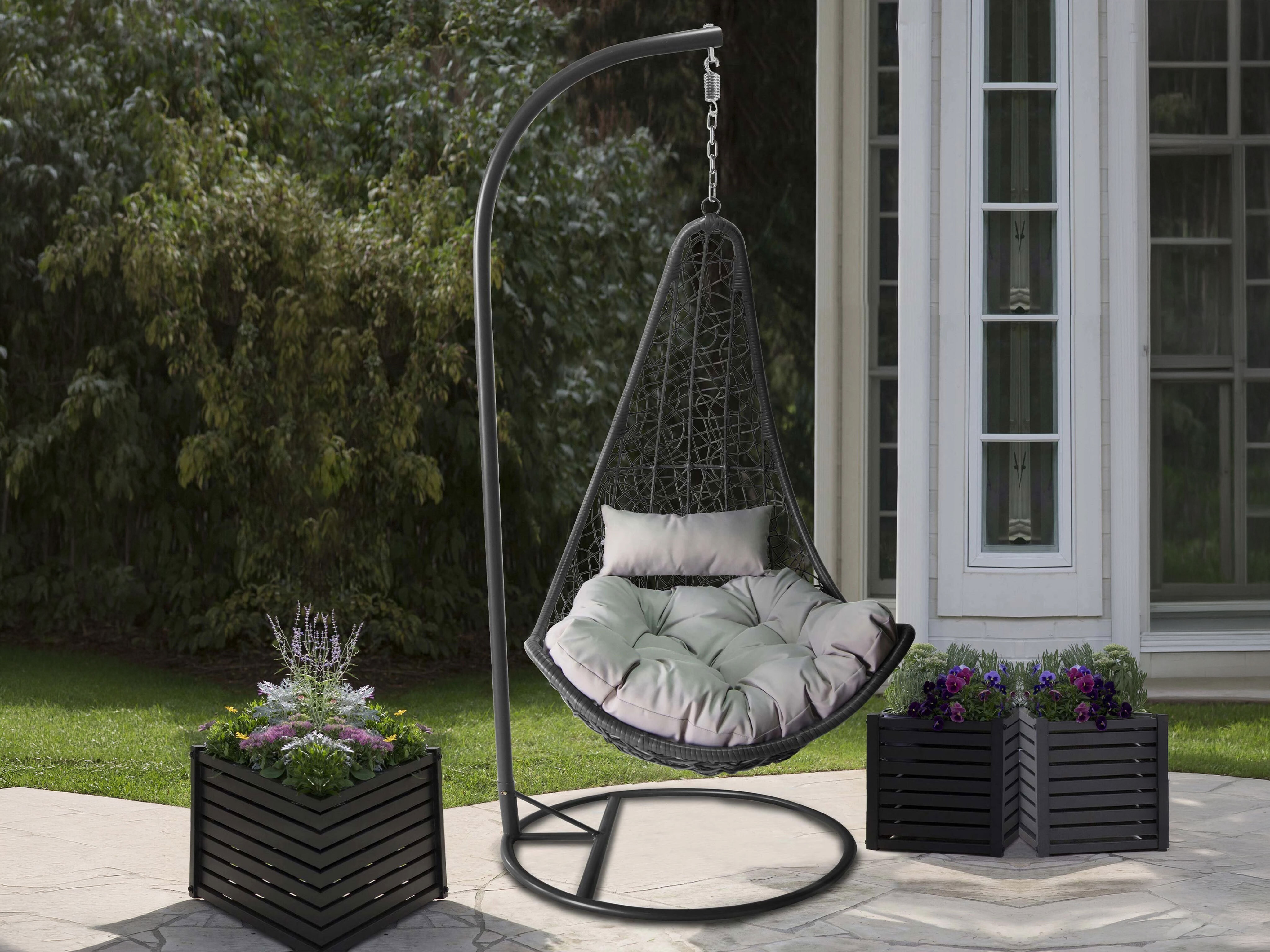 Cadeira suspensa Comfivo Figae (Cinzento)