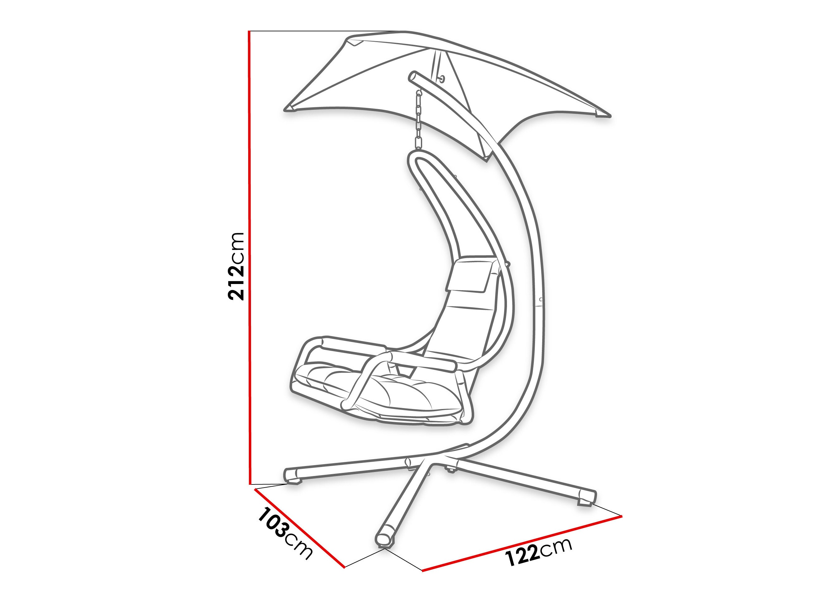 Cadeira suspensa Comfivo Myrtus II