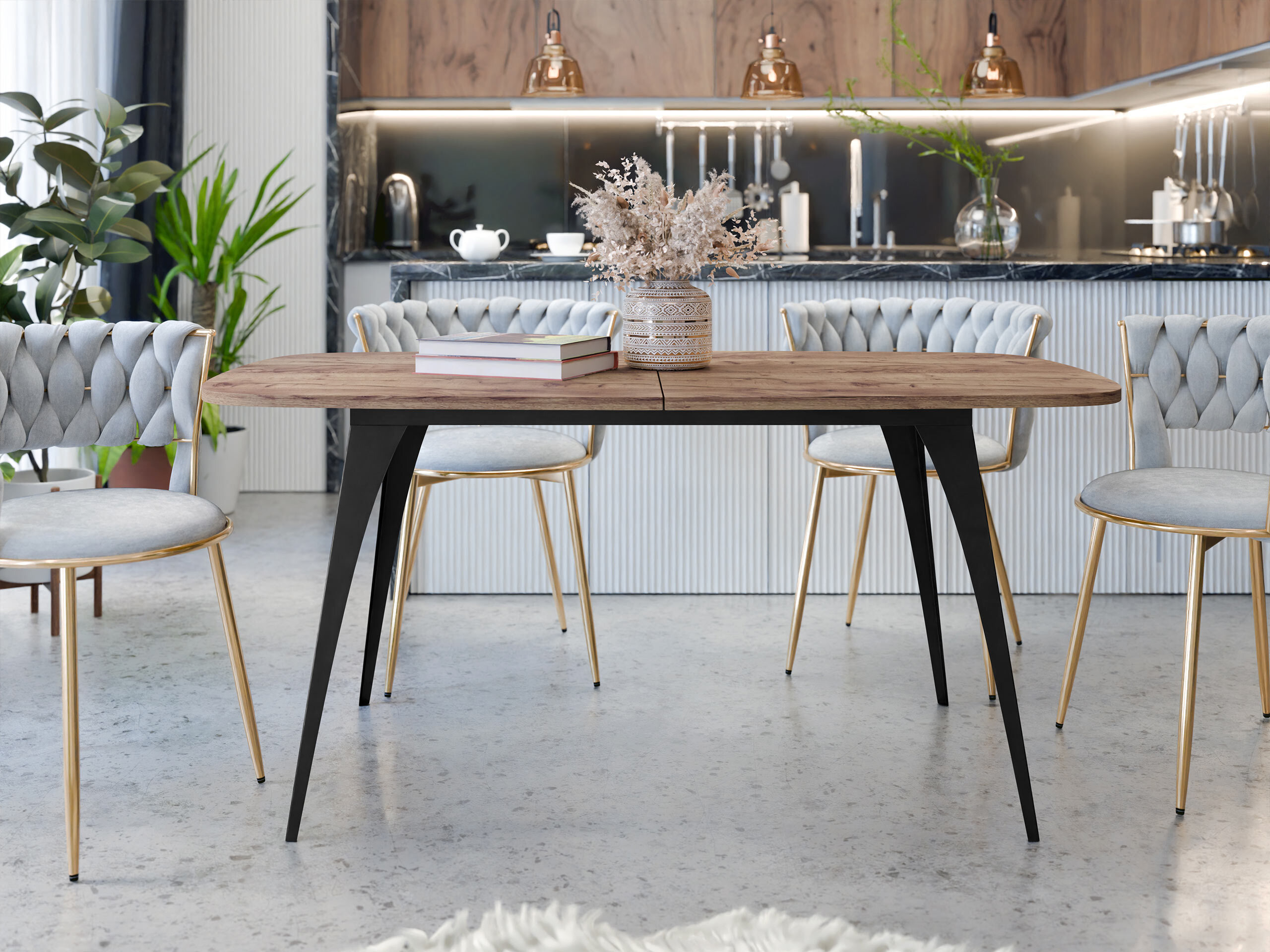 Mesa Oswego 131 (Craft de carvalho dourado)