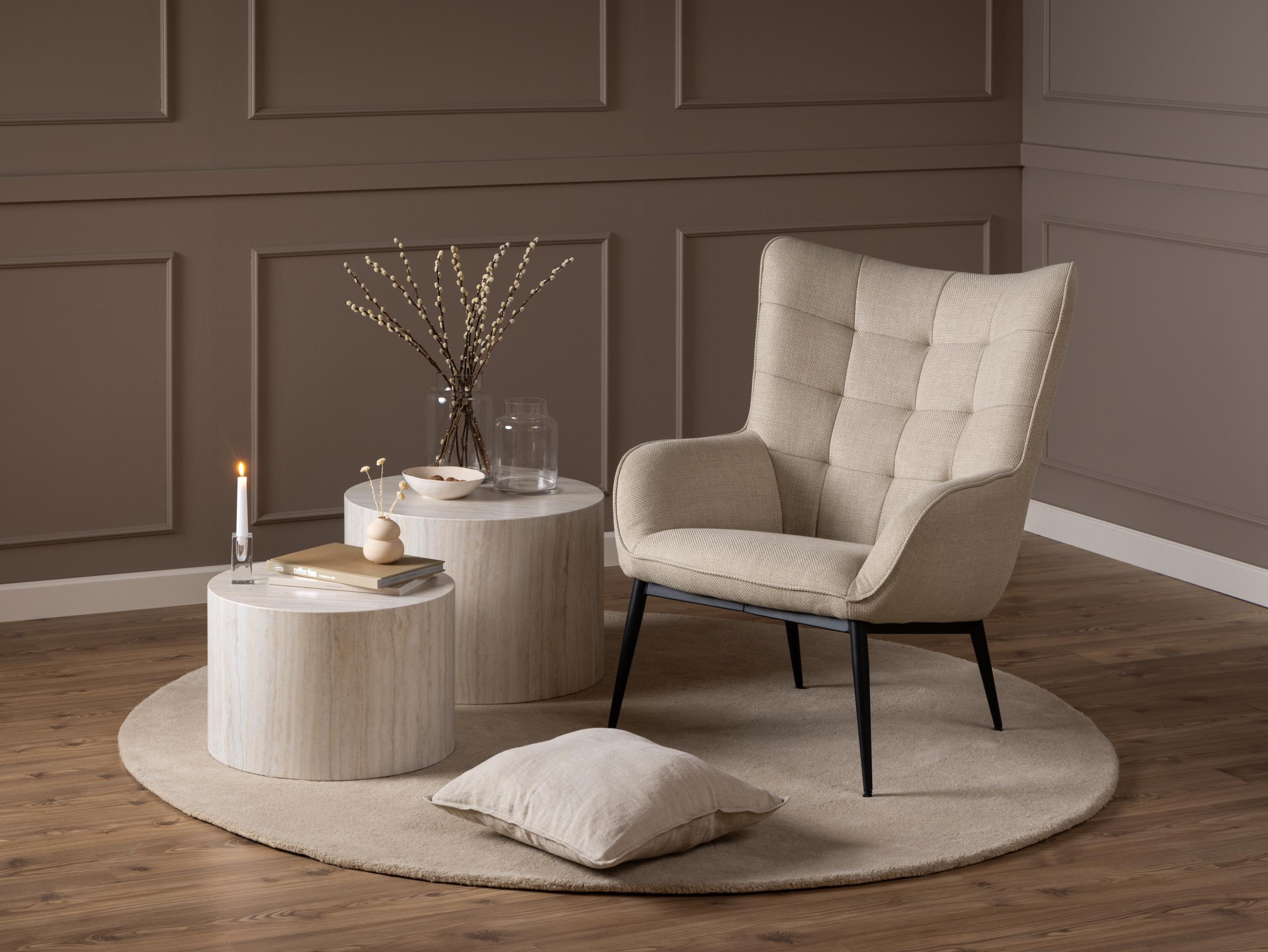 Conjunto de mesa de centro Norsica 800 (Bege)