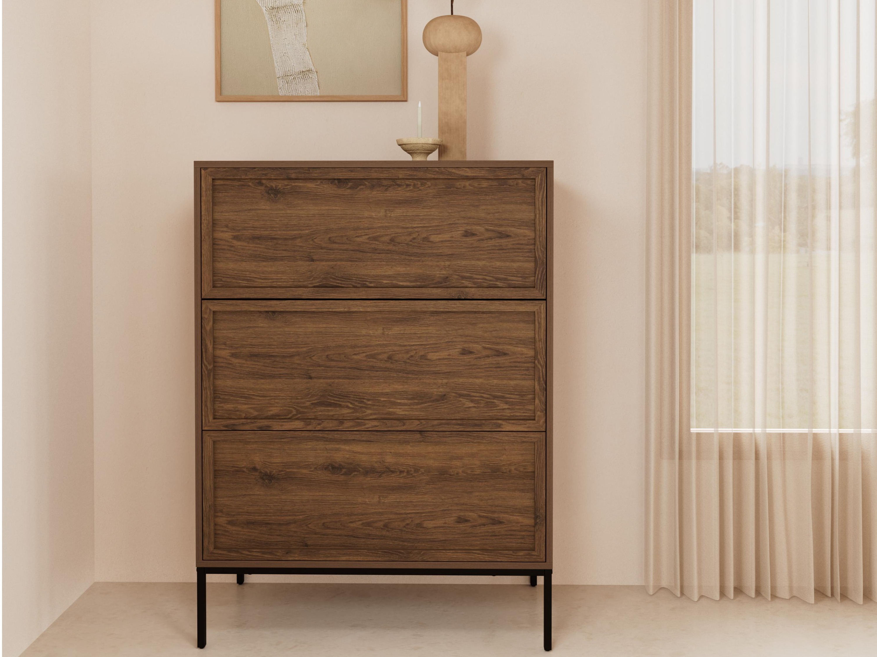 Cómoda Norsica 1049 (Carvalho escuro)
