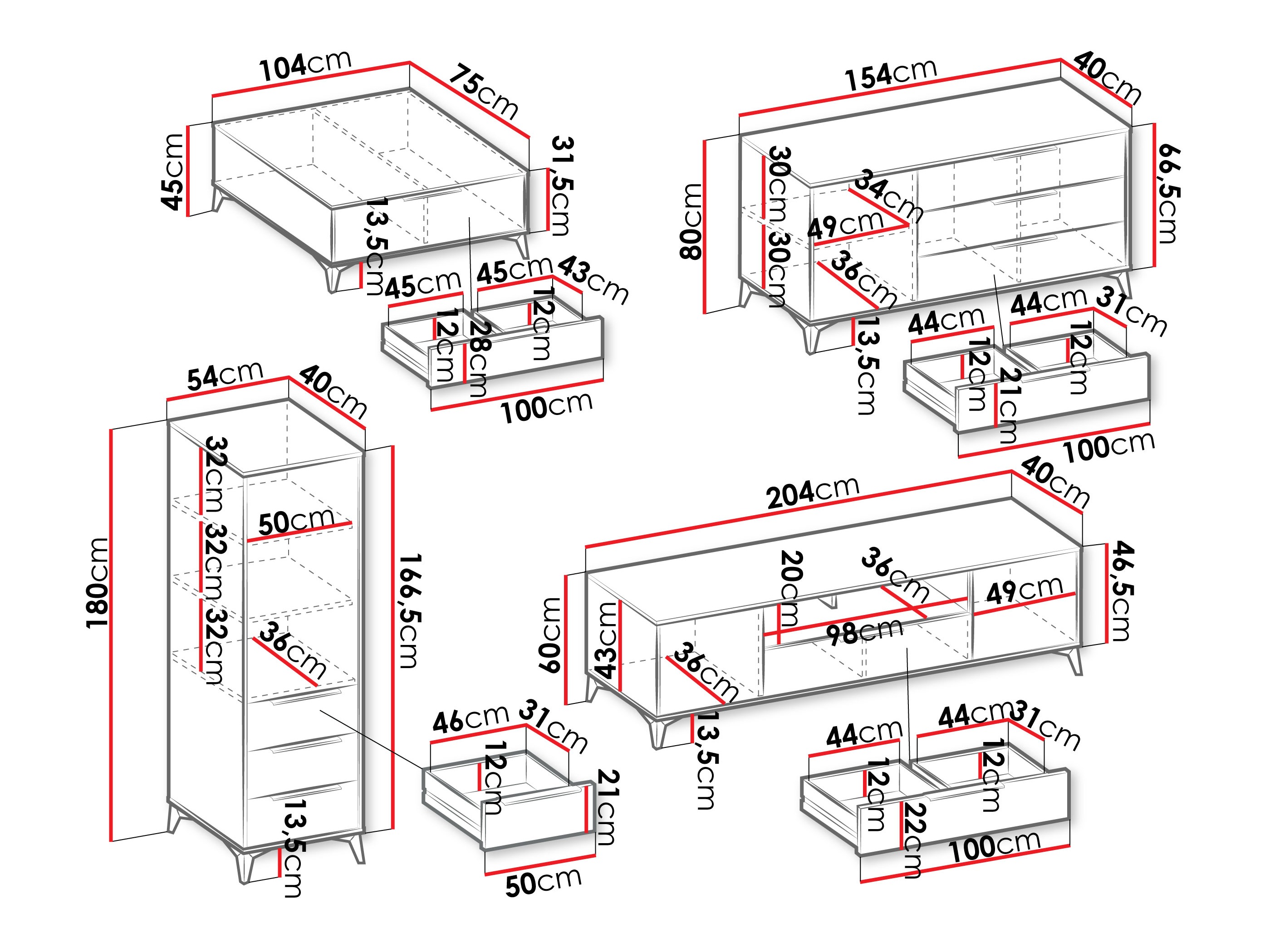 Conjunto para sala de estar Comfivo Citrus IV