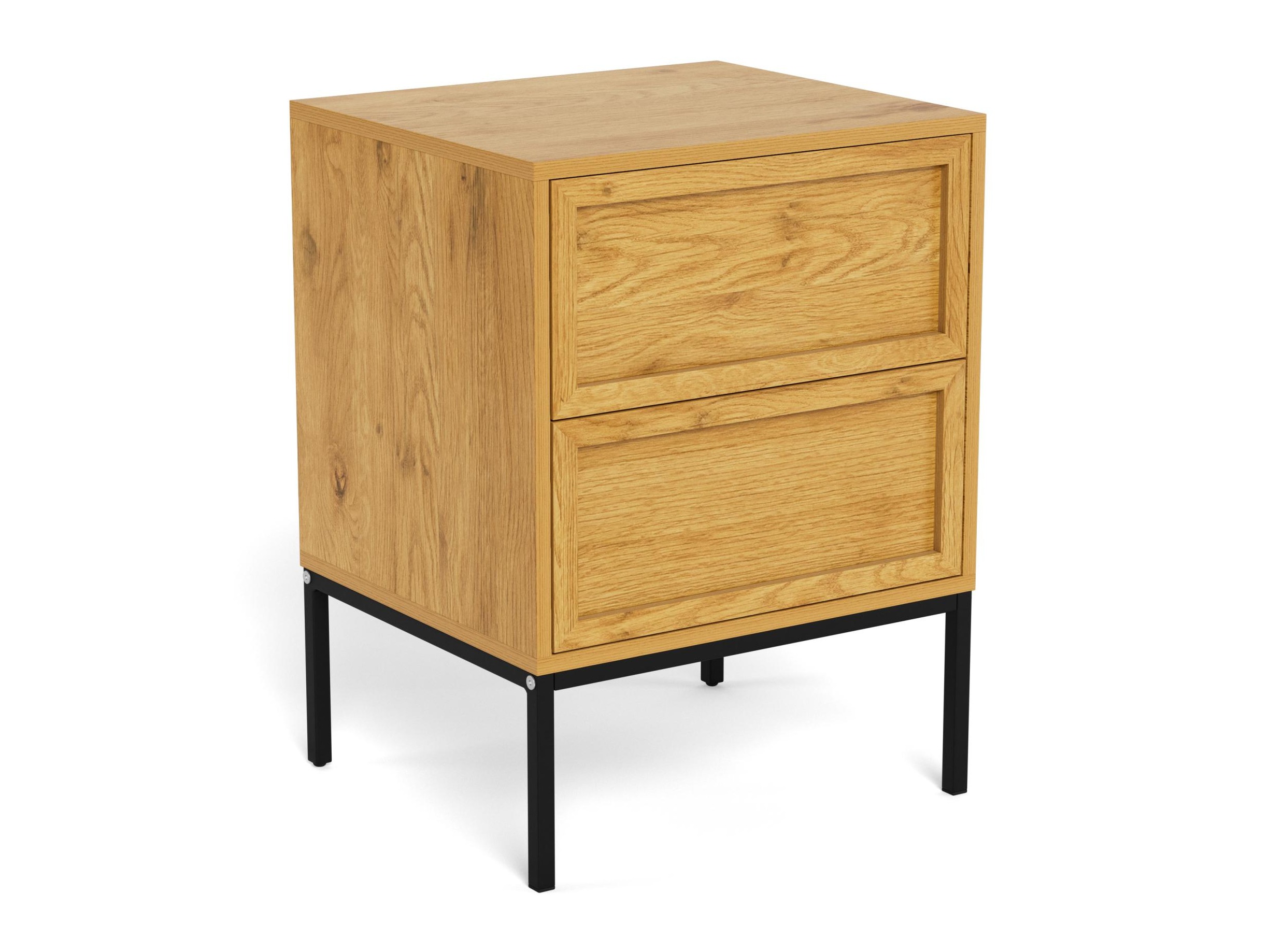Mesa de cabeceira Norsica 1050 (Preto + Carvalho selvagem)