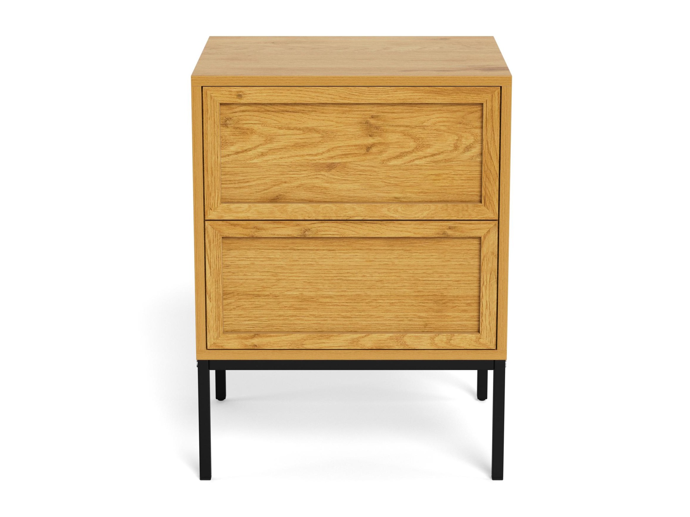 Mesa de cabeceira Norsica 1050 (Preto + Carvalho selvagem)