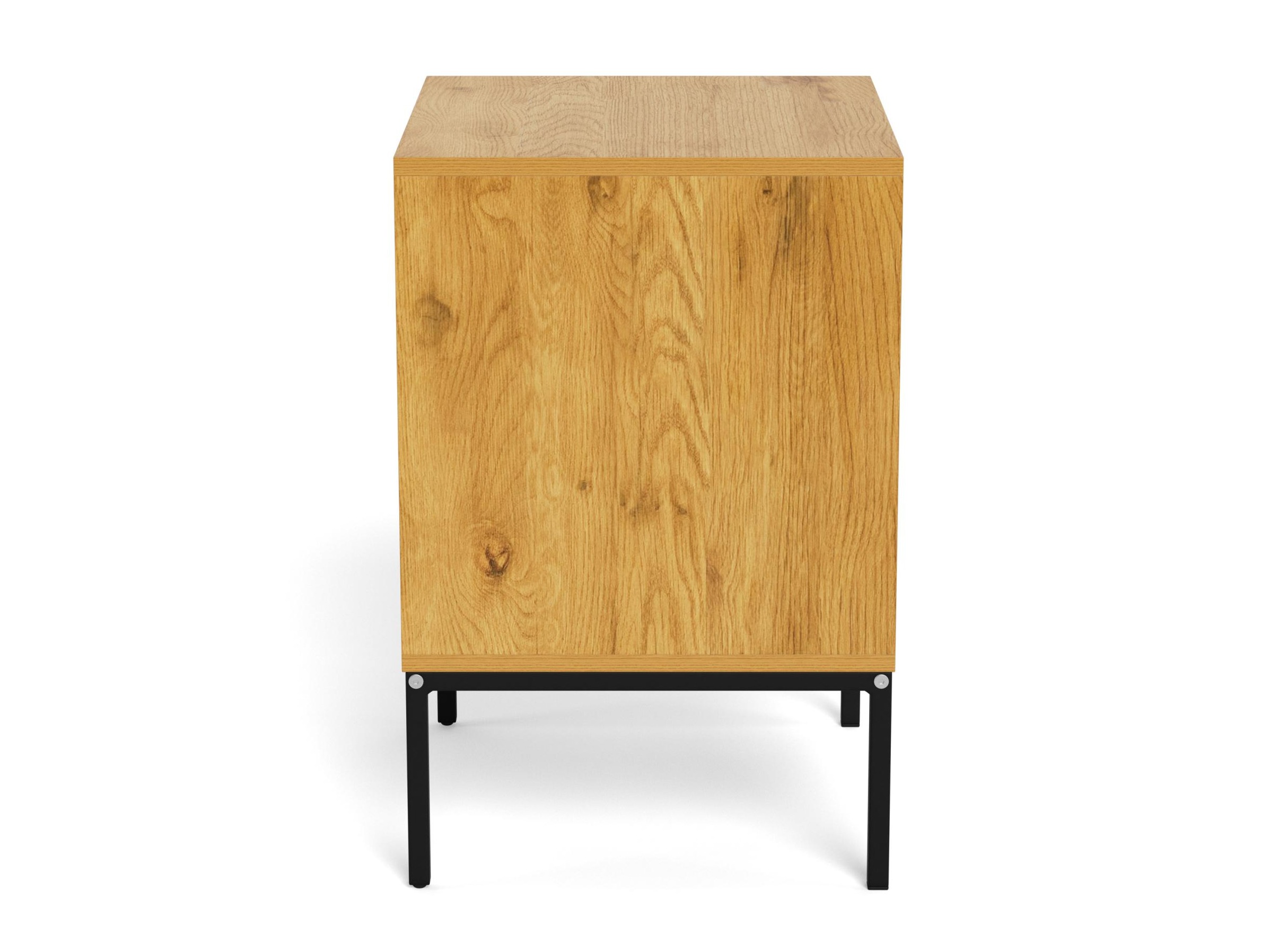 Mesa de cabeceira Norsica 1050 (Preto + Carvalho selvagem)
