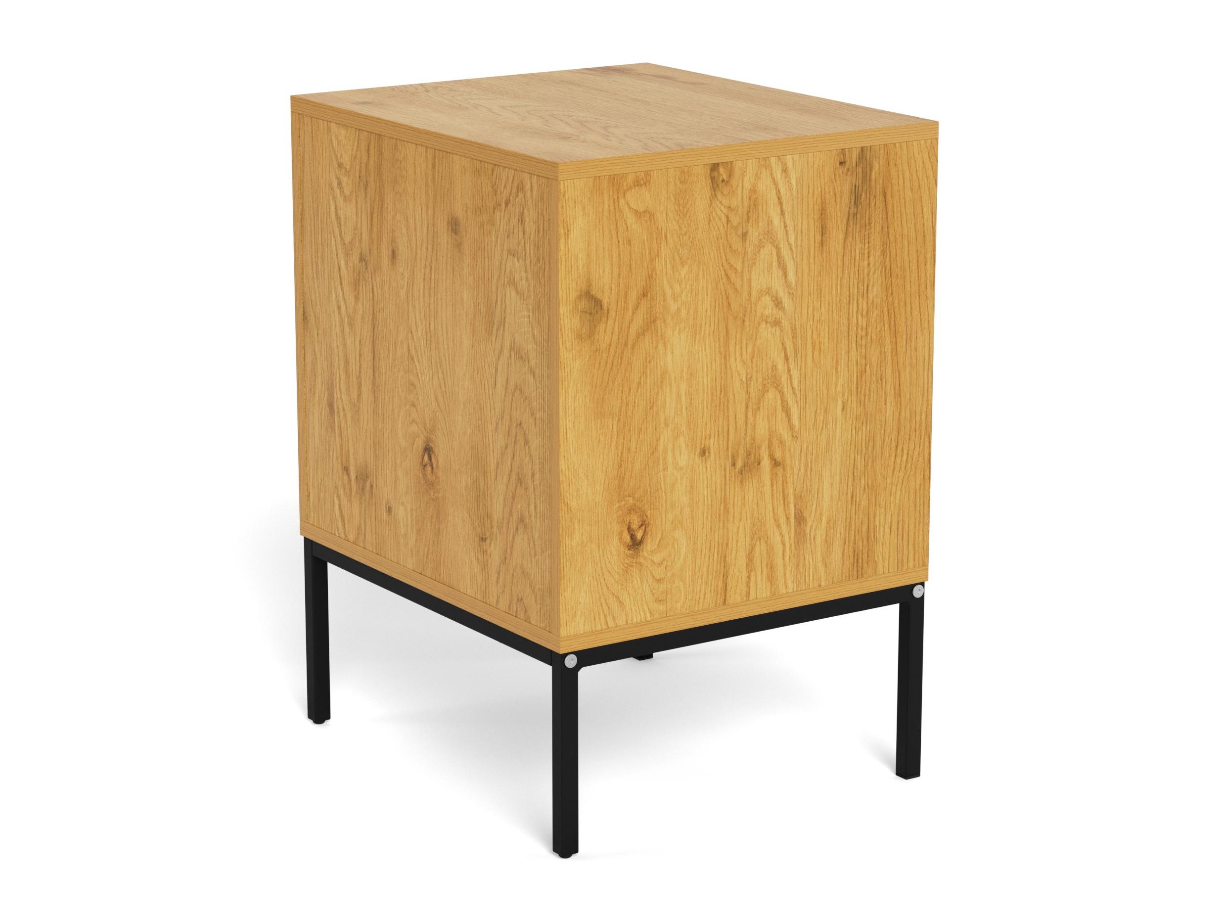 Mesa de cabeceira Norsica 1050 (Preto + Carvalho selvagem)