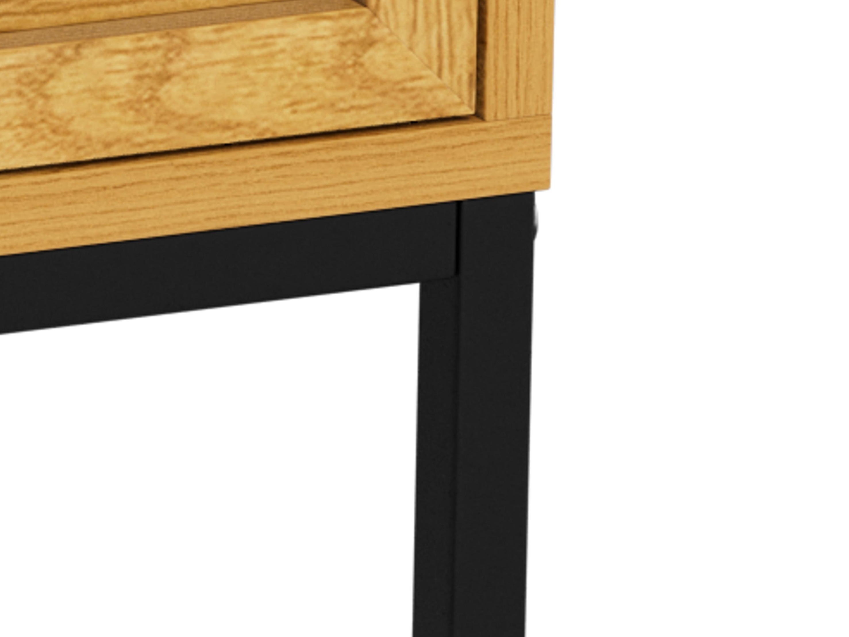 Mesa de cabeceira Norsica 1050 (Preto + Carvalho selvagem)