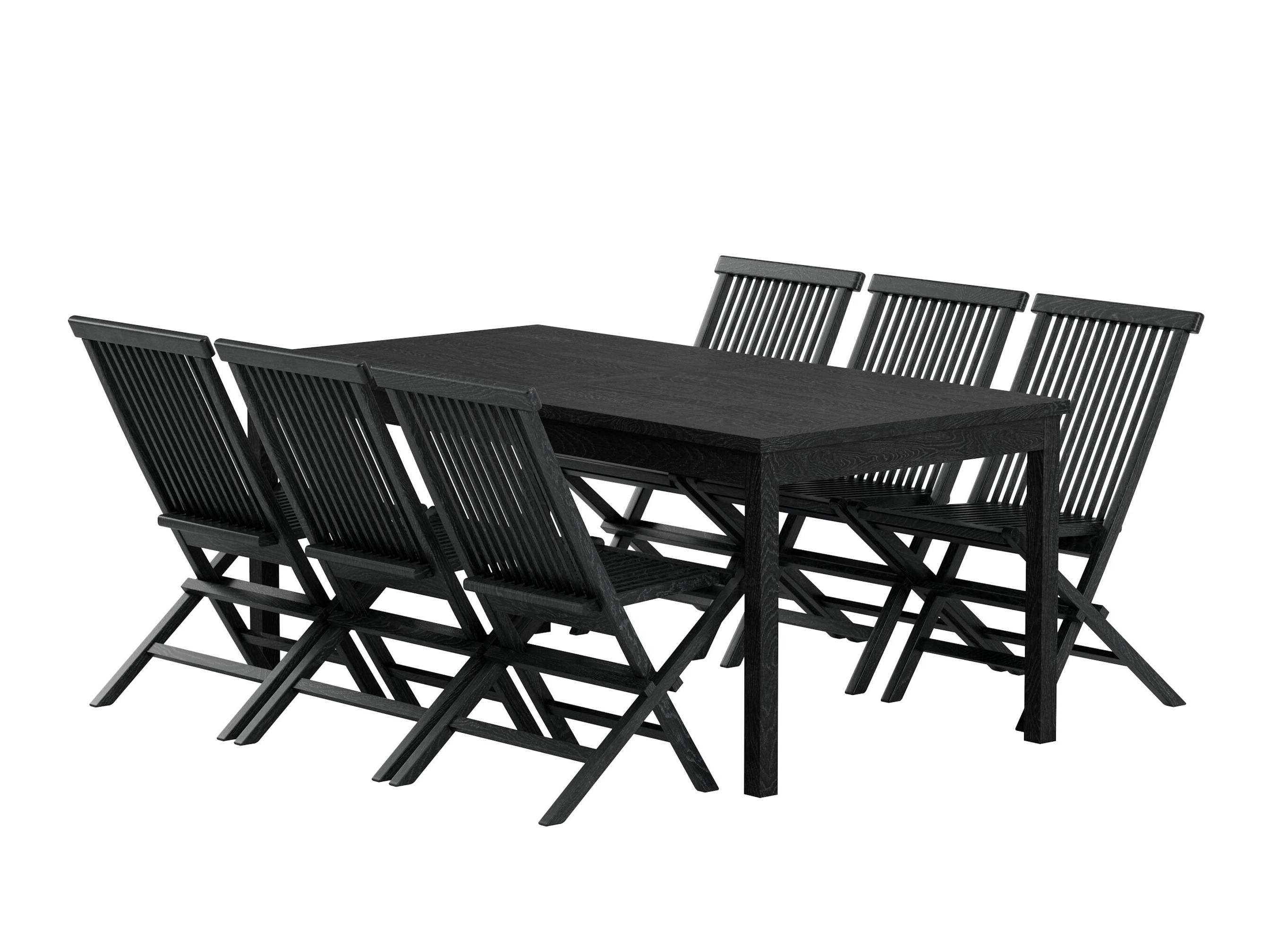 Conjunto de mesa e cadeiras Nunova 144 (Preto)