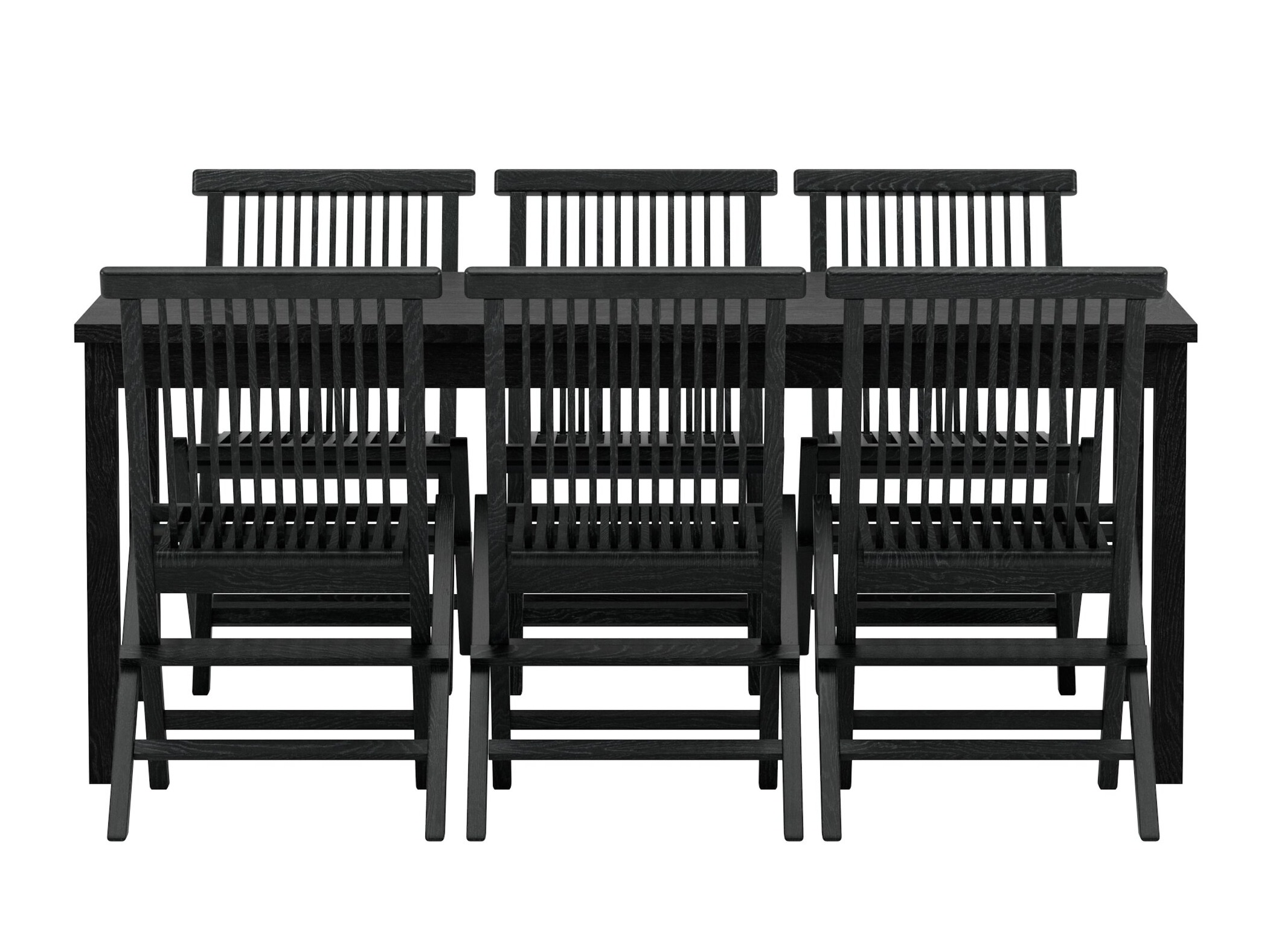 Conjunto de mesa e cadeiras Nunova 144 (Preto)