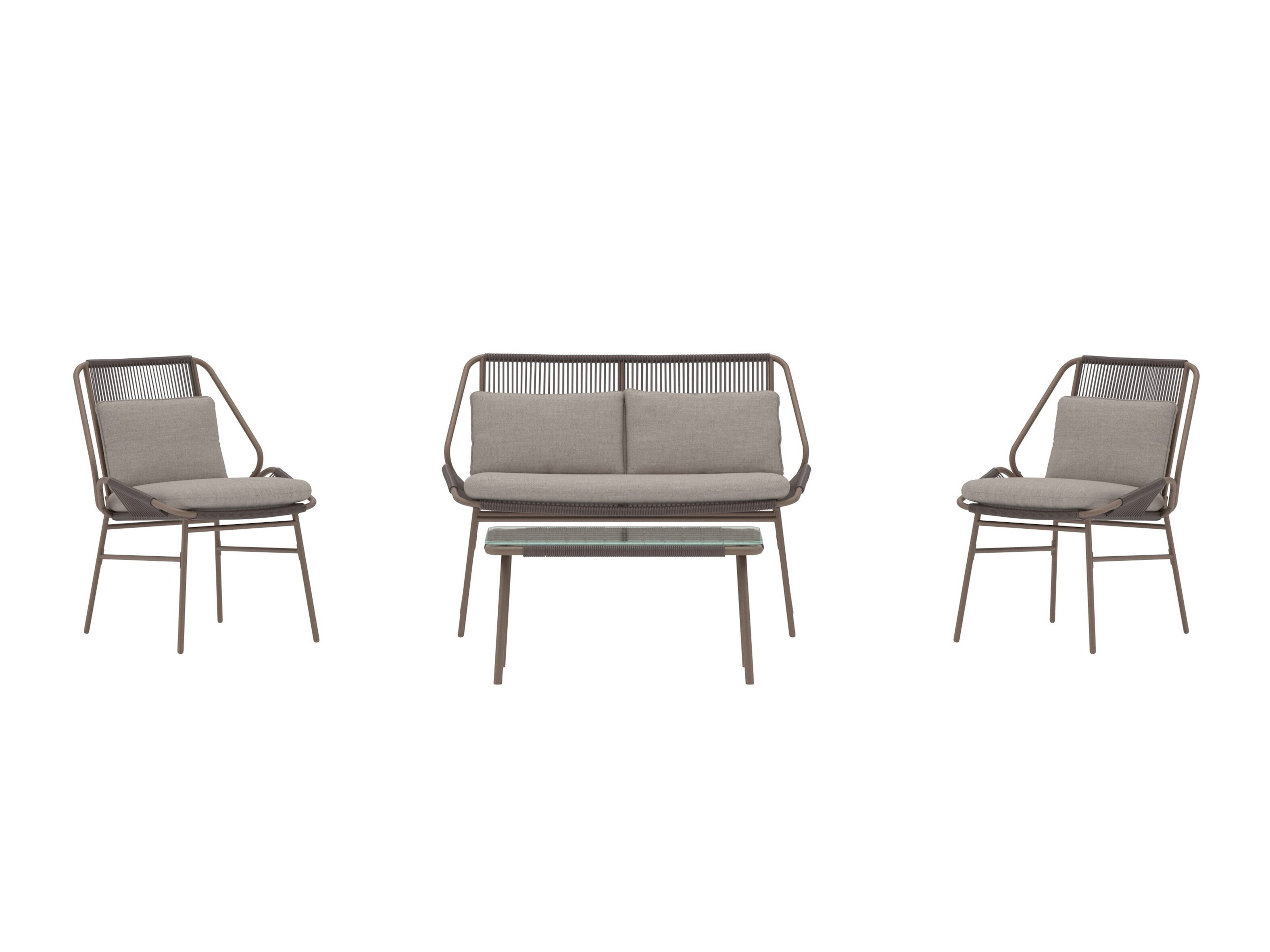 Conjunto de mobiliário para o exterior Dallas 5169 (Castanho + Bege)