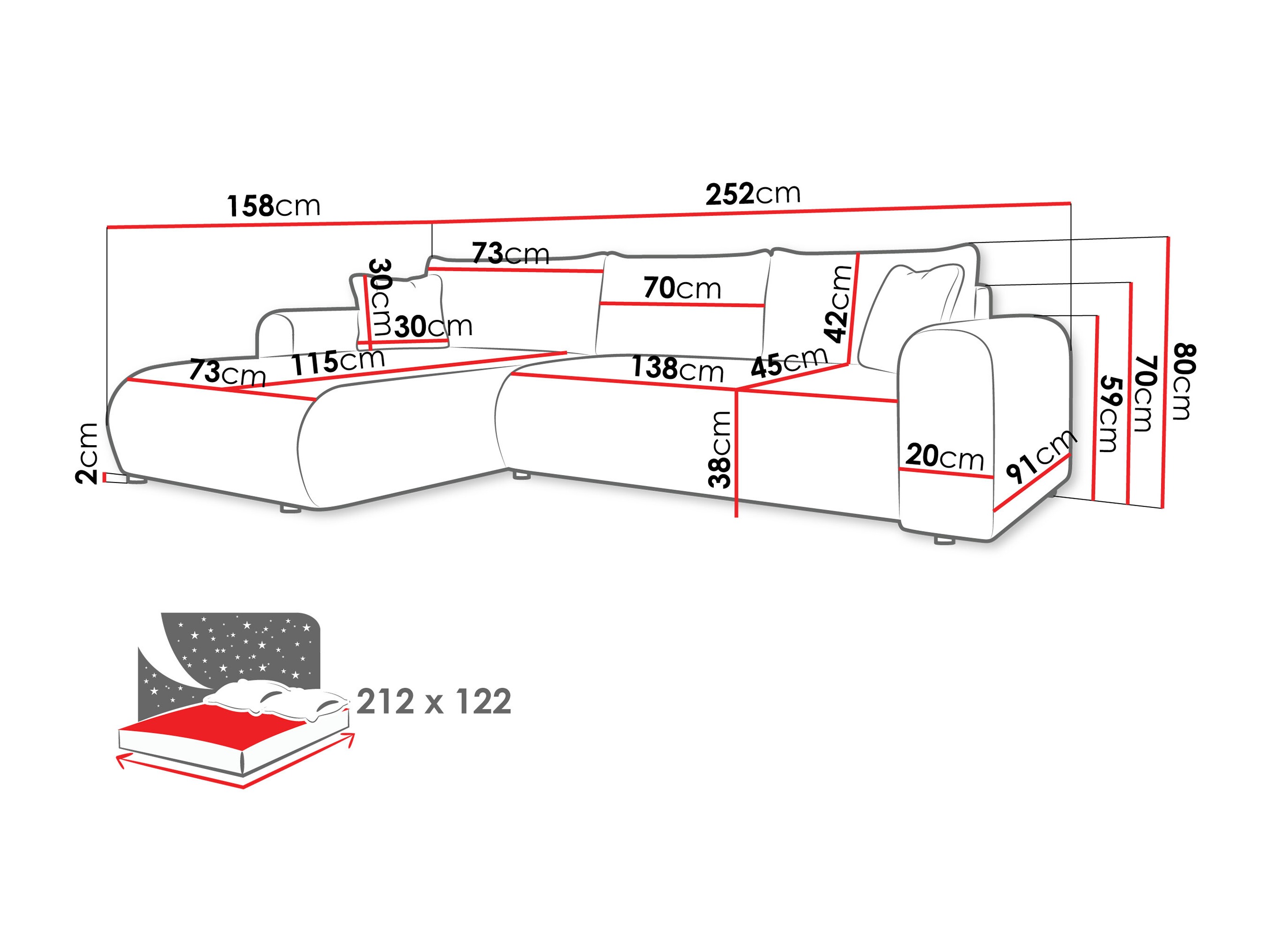 Sofá de canto Comfivo Labor (Taro 01)