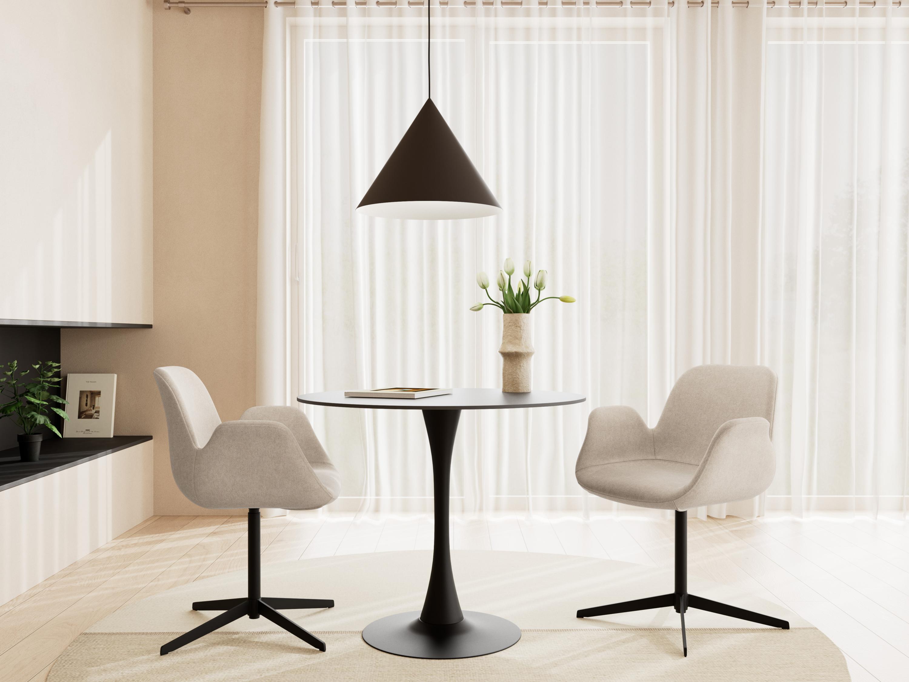 Cadeira Norsica 1058 (Preto + Castanho claro)