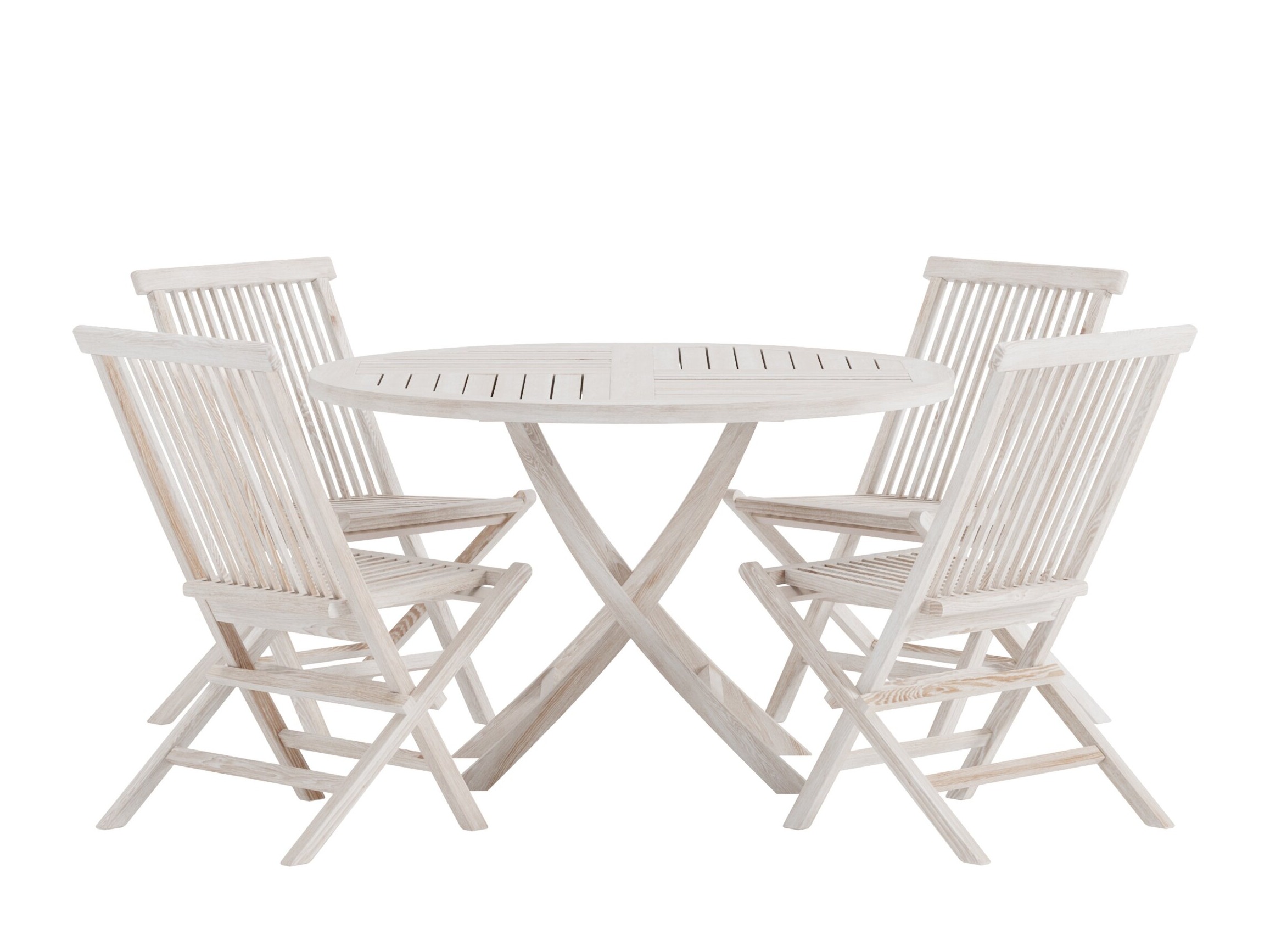 Conjunto de mesa e cadeiras Nunova 145 (Madeira clara)